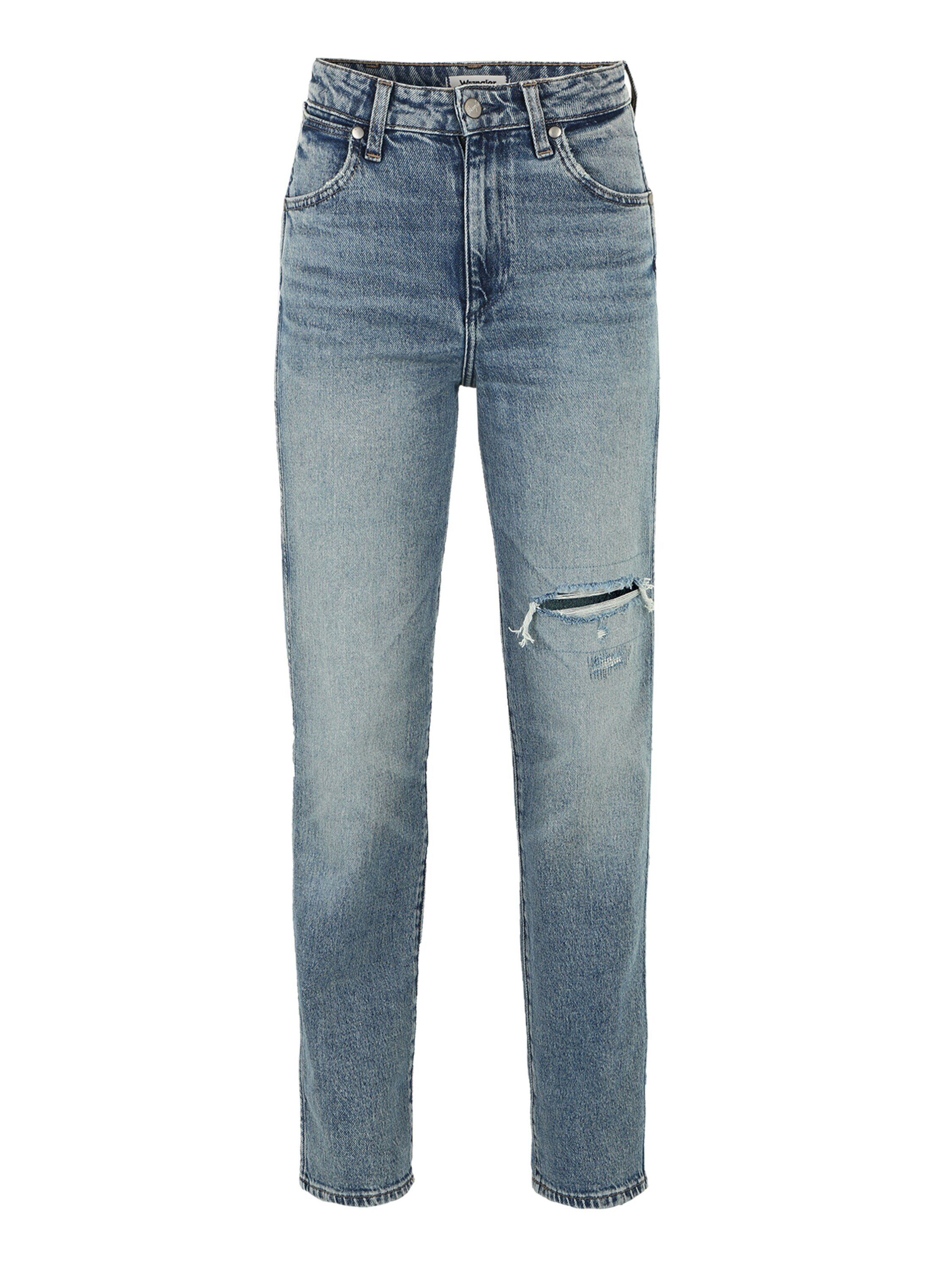 Wrangler Regular-fit-Jeans Mom Straight (1-tlg) Plain/ohne Details