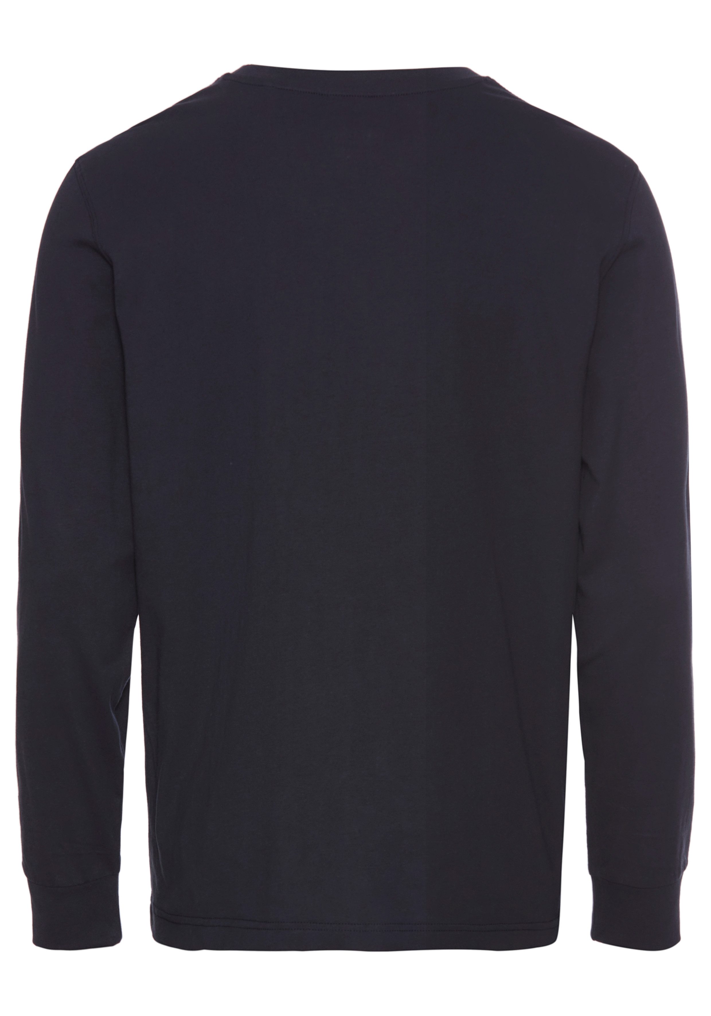 Man's World Langarmshirt kleiner Brustprint