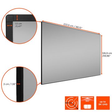 Celexon CLR UST Kontrastleinwand - HomeCinema Performance Rahmenleinwand (1​00", 221,4 x 124,5cm, 16:9, Gain 0,55)