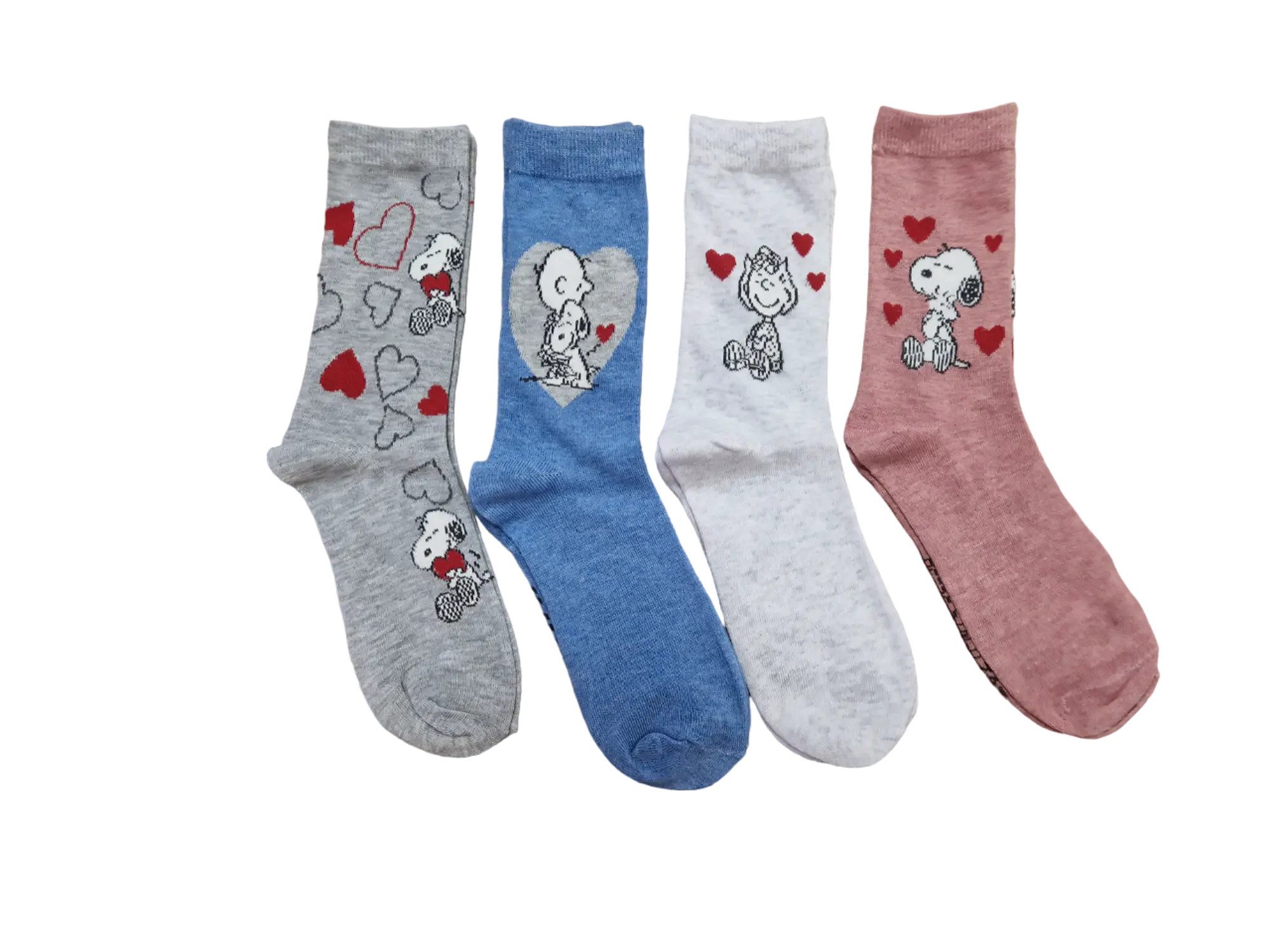 Mein Style Freizeitsocken Mein Style Peanuts Socken 4er-Bündel (4-er Bündel, 4-Paar, 4 Paar) lustiges Design
