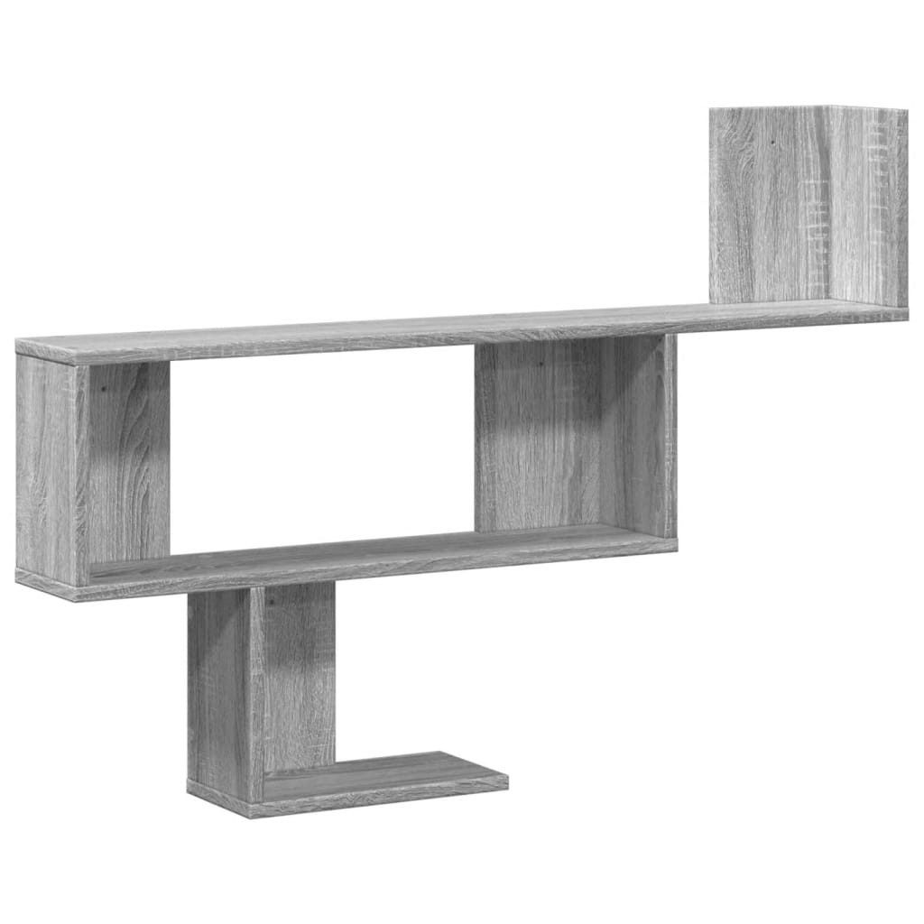 Regal Wandregal Grau Sonoma 100x15x70 cm Holzwerkstoff