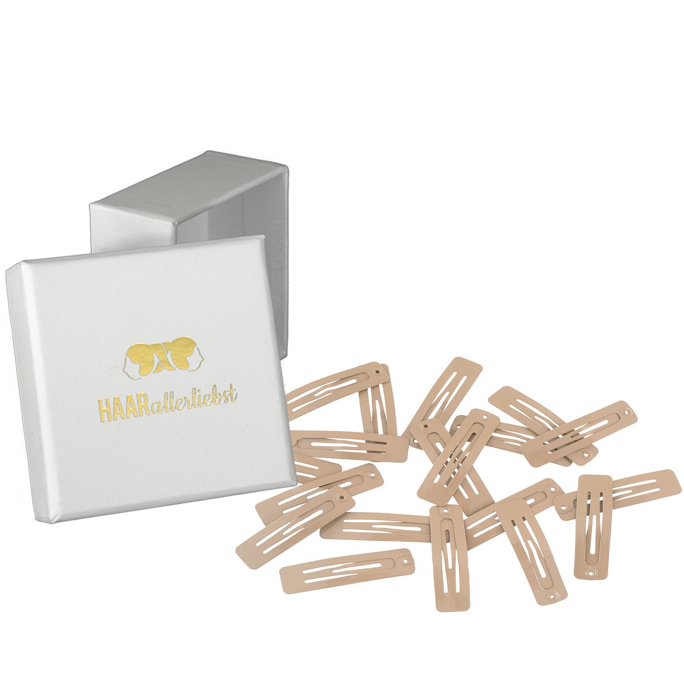 HAARallerliebst Haarspange rechteckig, Spar-Set, 20-tlg., Farbe schwarz, 4cm Длина