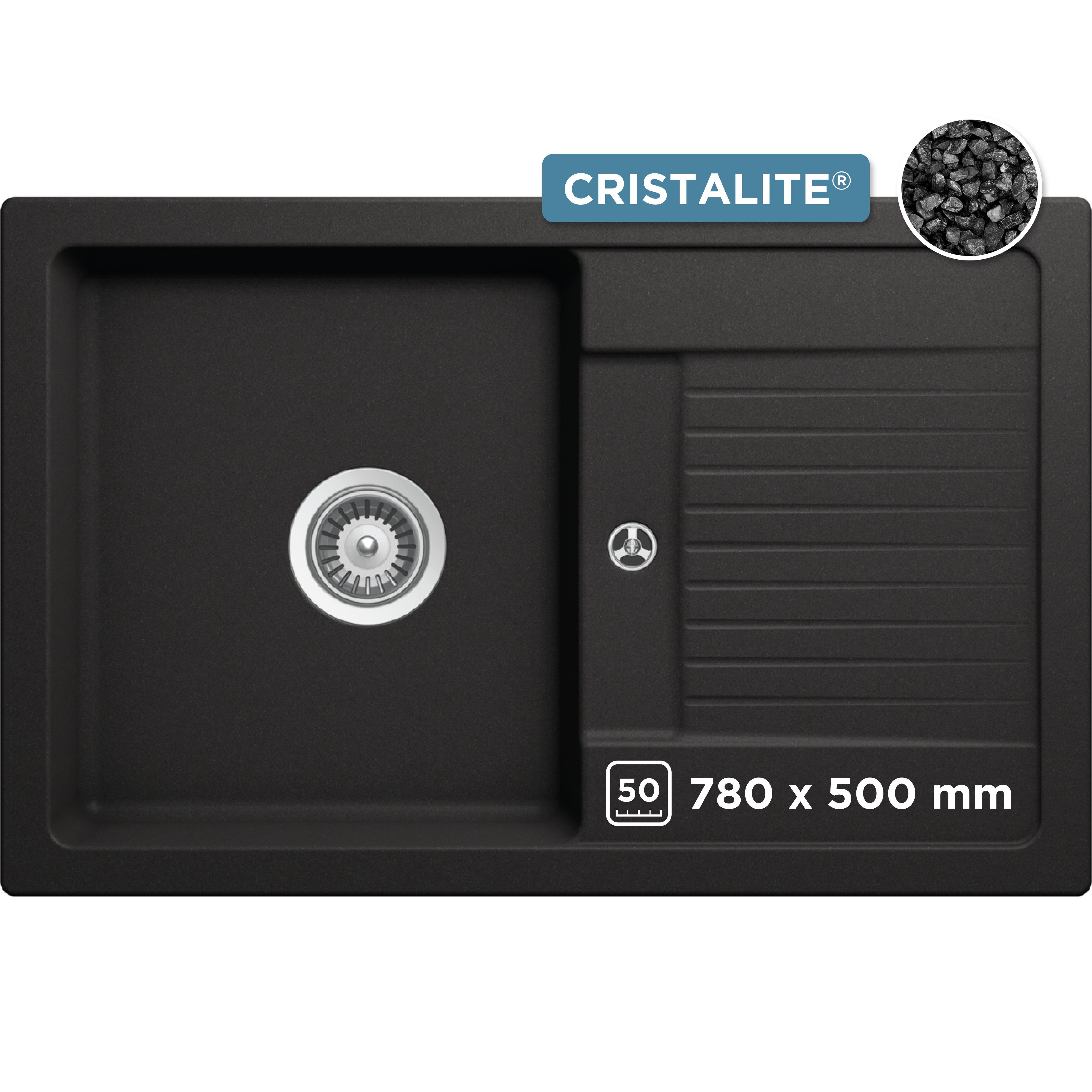 Schock Granitspüle Lima D-100S, eckig, 78/50 cm, 78/50 cm, Auflagespüle