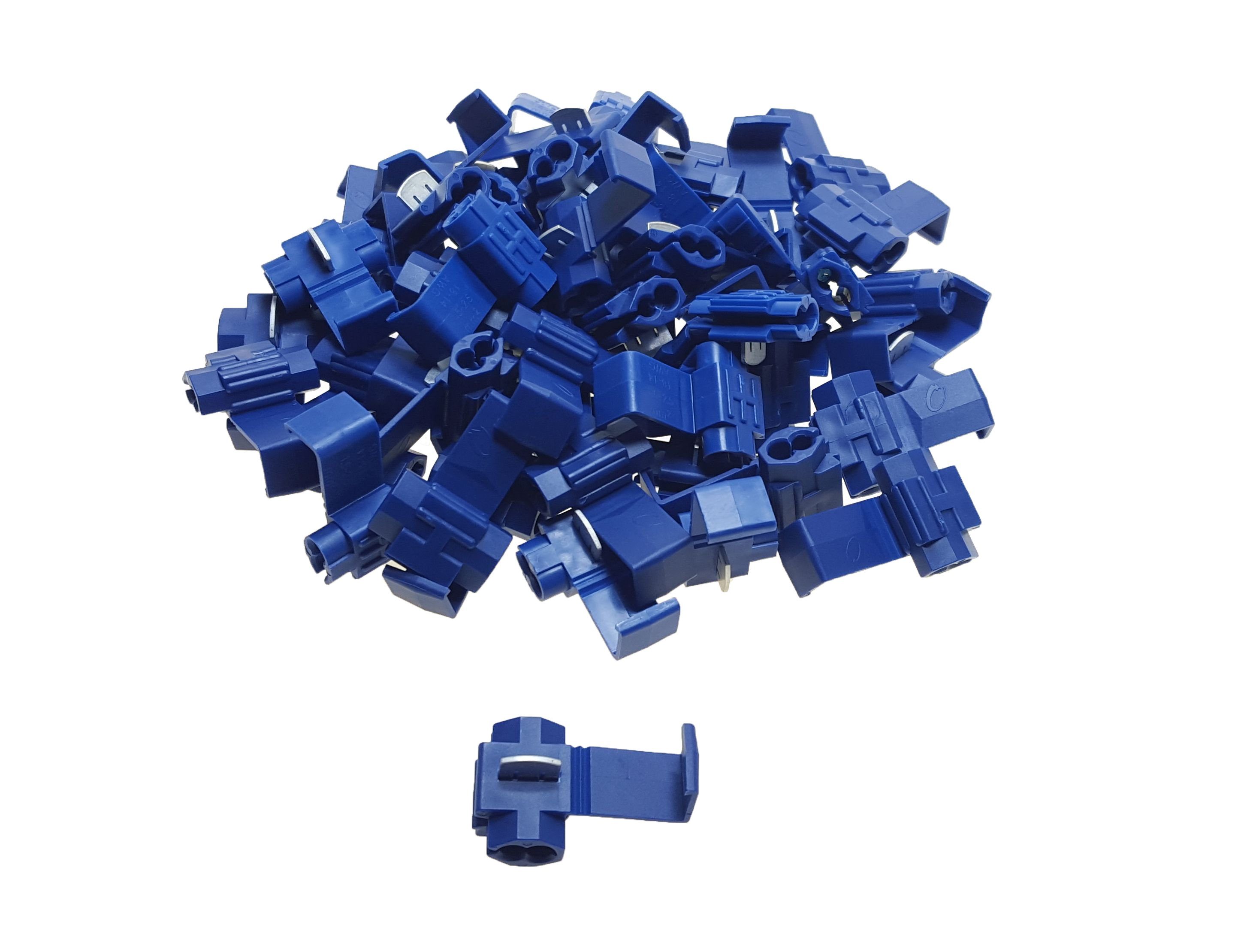 baytronic Flachsteckhülsen baytronic 50x Schnellverbinder / Spannungsdieb blau