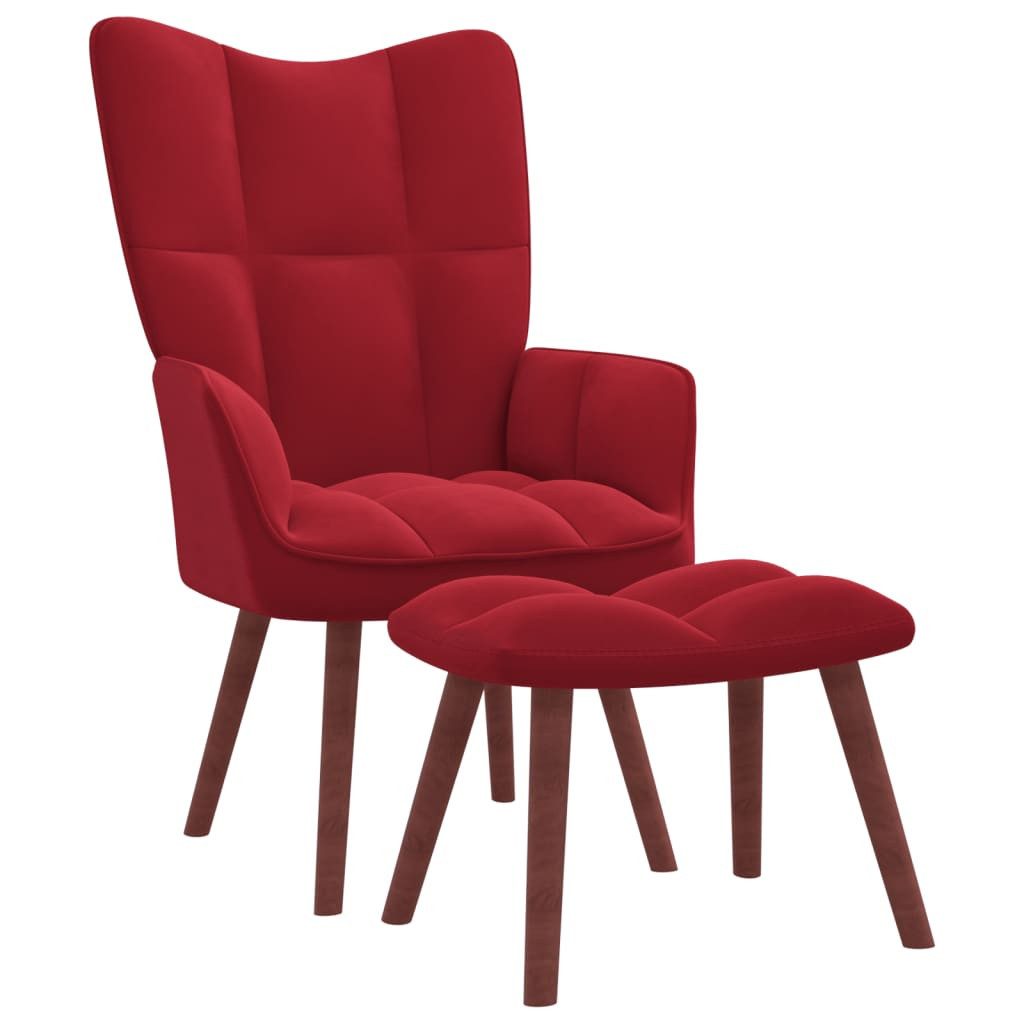 vidaXL Sessel Relaxsessel Loungesessel Sessel Polsterstuhl mit Hocker Weinr günstig online kaufen