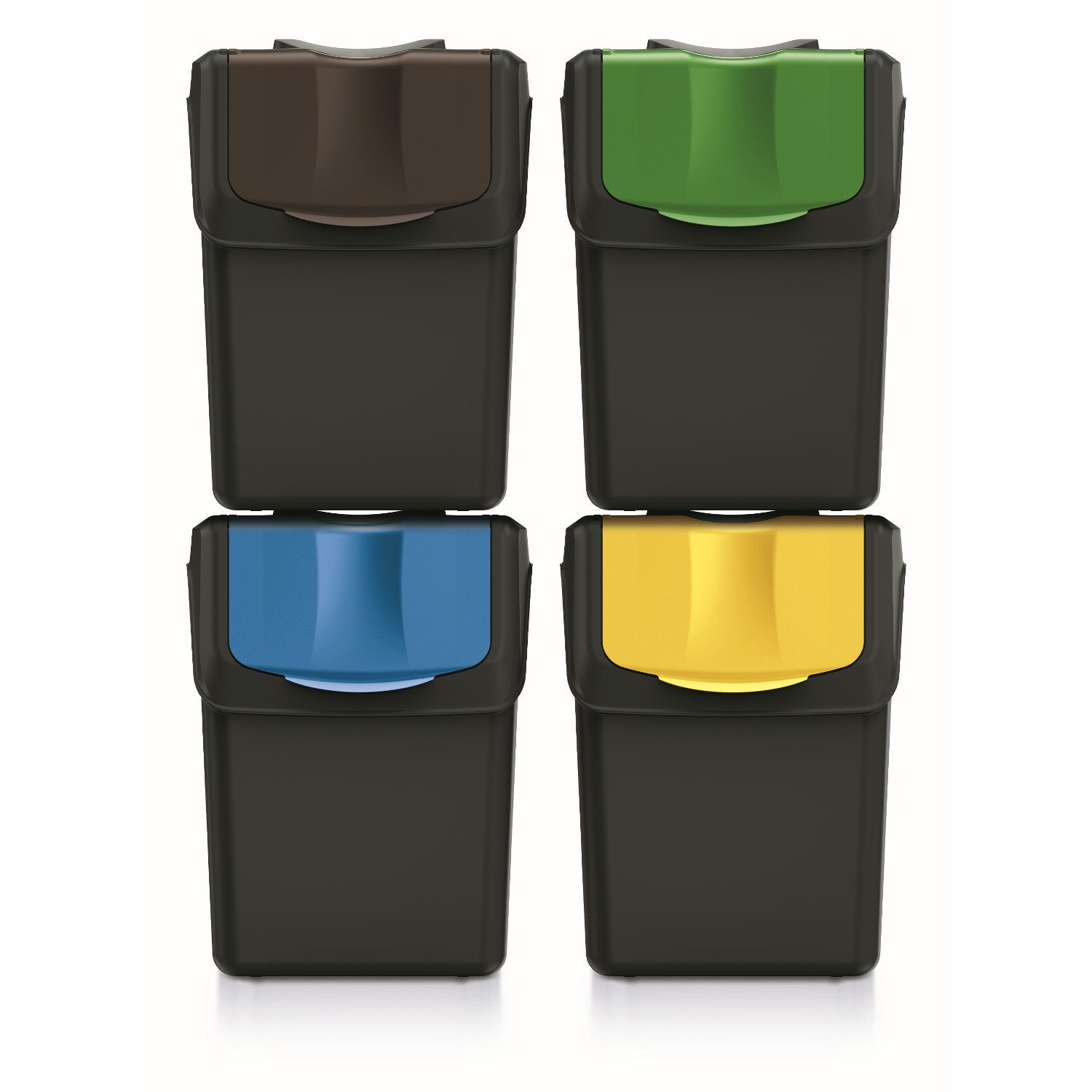 Keden Mülltrennsystem ISWB20S4-S411*, Abfalltrennungsbehälter Set 4x20L Recycling Mülltrennung