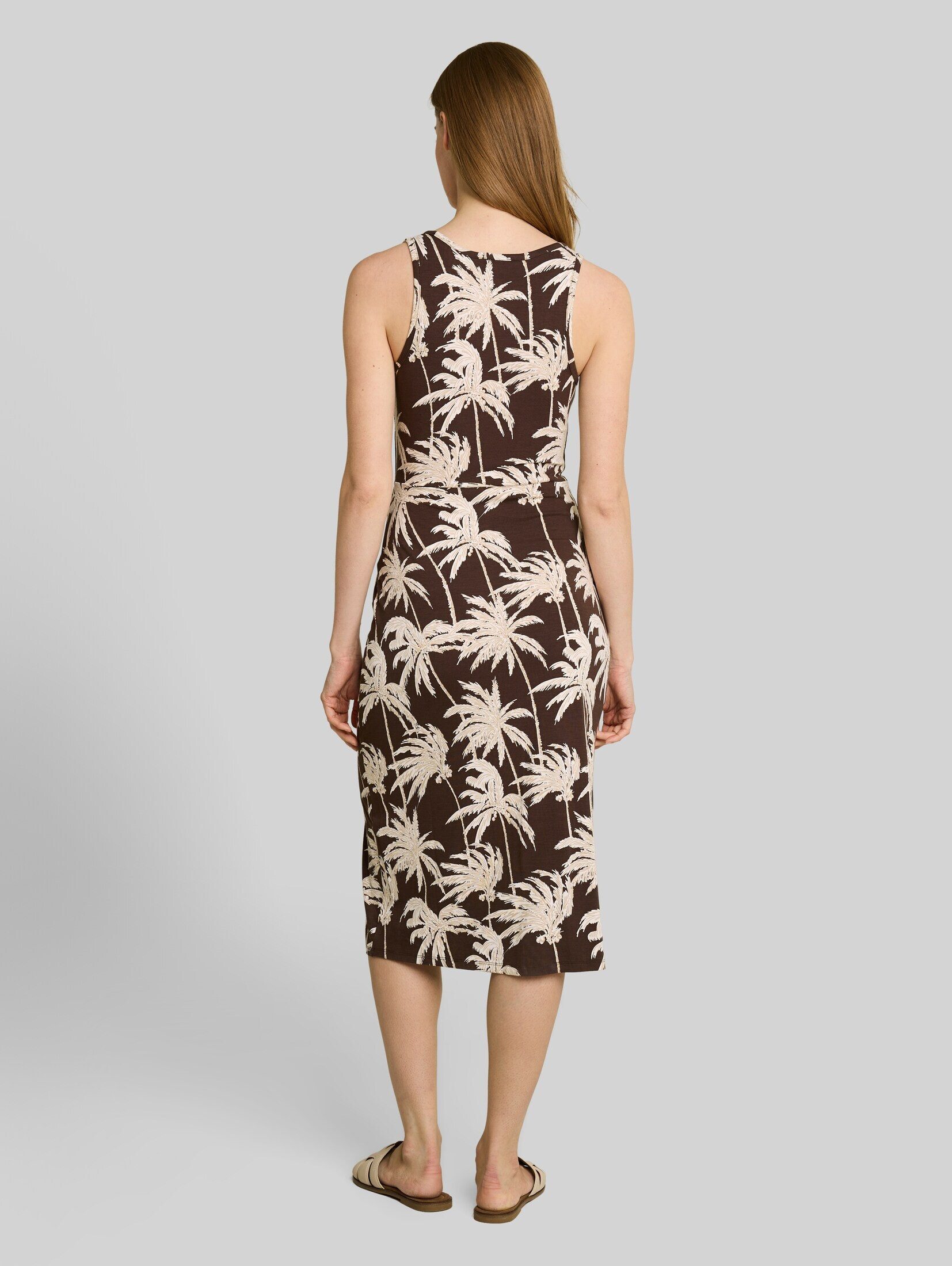 TOM TAILOR Denim Sommerkleid Kleider & Jumpsuits Fitted Midi-Kleid mit Knotendetail