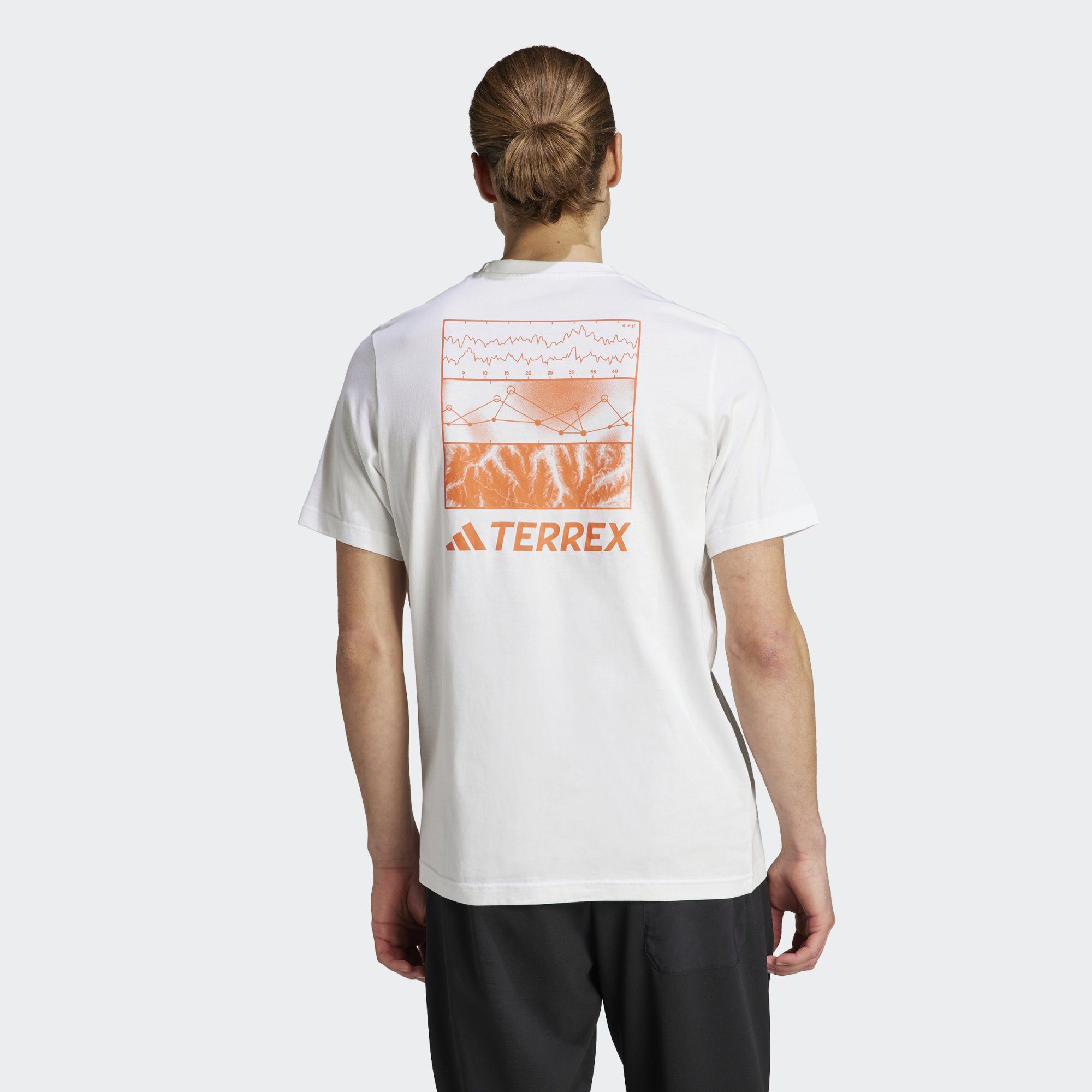 GRAPHIC White T-SHIRT adidas TERREX ALTITUDE Funktionsshirt TERREX