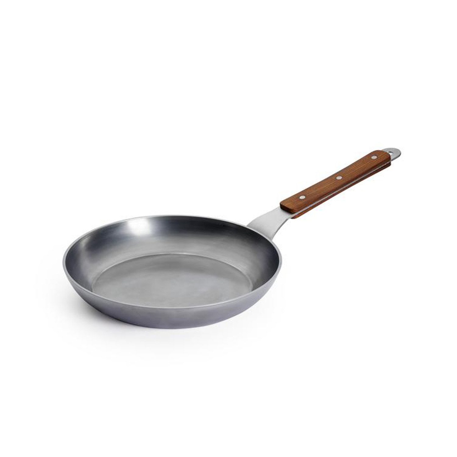 WOLL Bratpfanne Flach- oder Hochrandpfanne "Carbon Steel", Karbon-Stahl, mit nachhaltigem Holzstiel