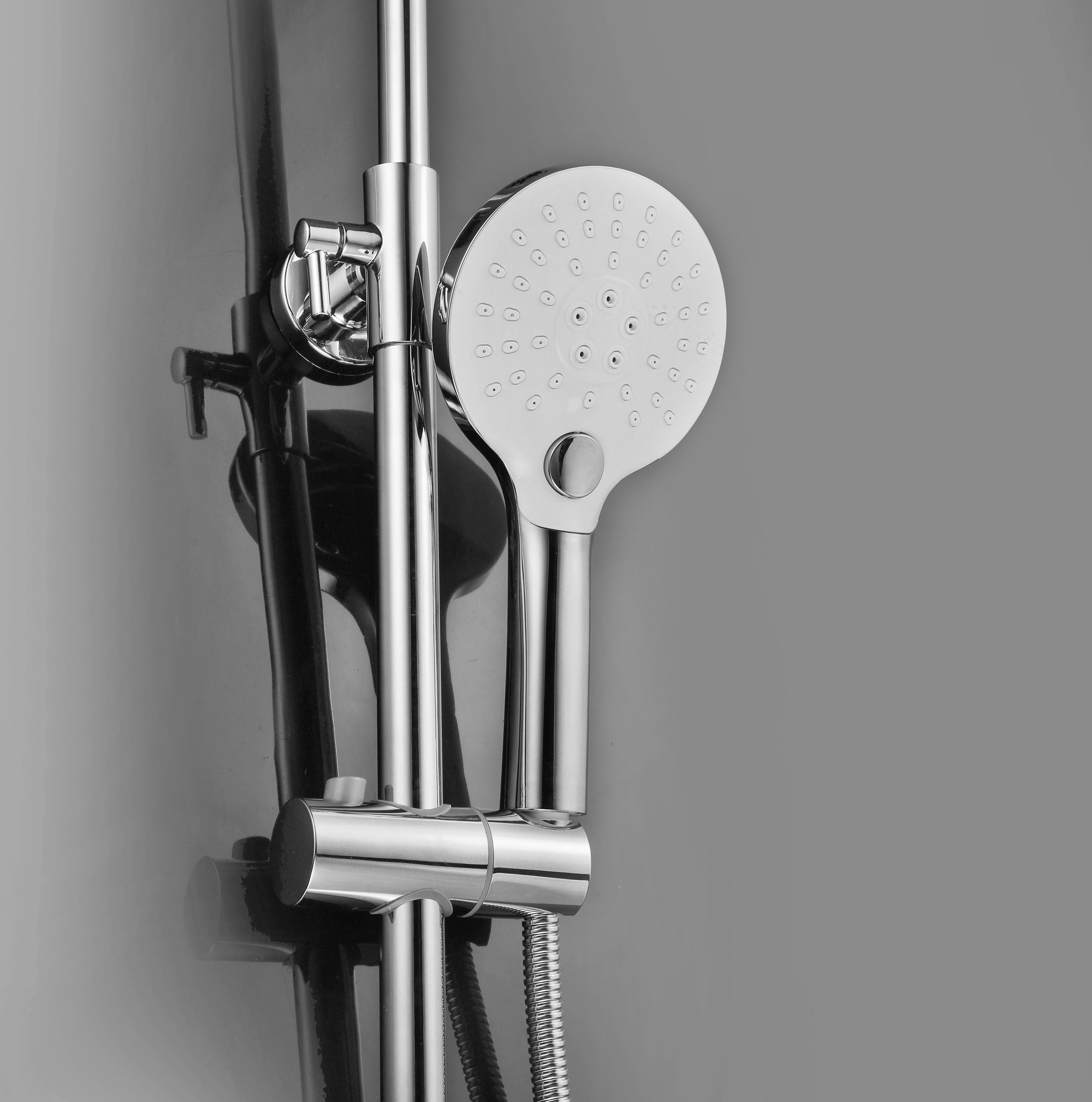 Duschsystem mit und Antikalk-Noppen, cm, Round, Handbrause Duschkopf Höhe Marwell Bayala 118