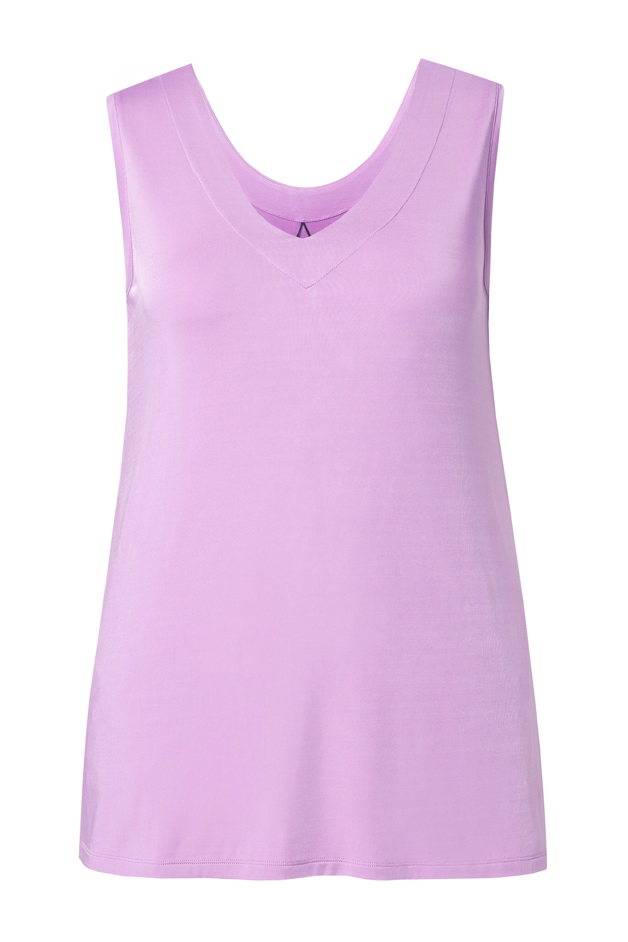 Ulla Popken Longtop Slinky-Wendetop Rundhals/V-Ausschnitt ärmellos