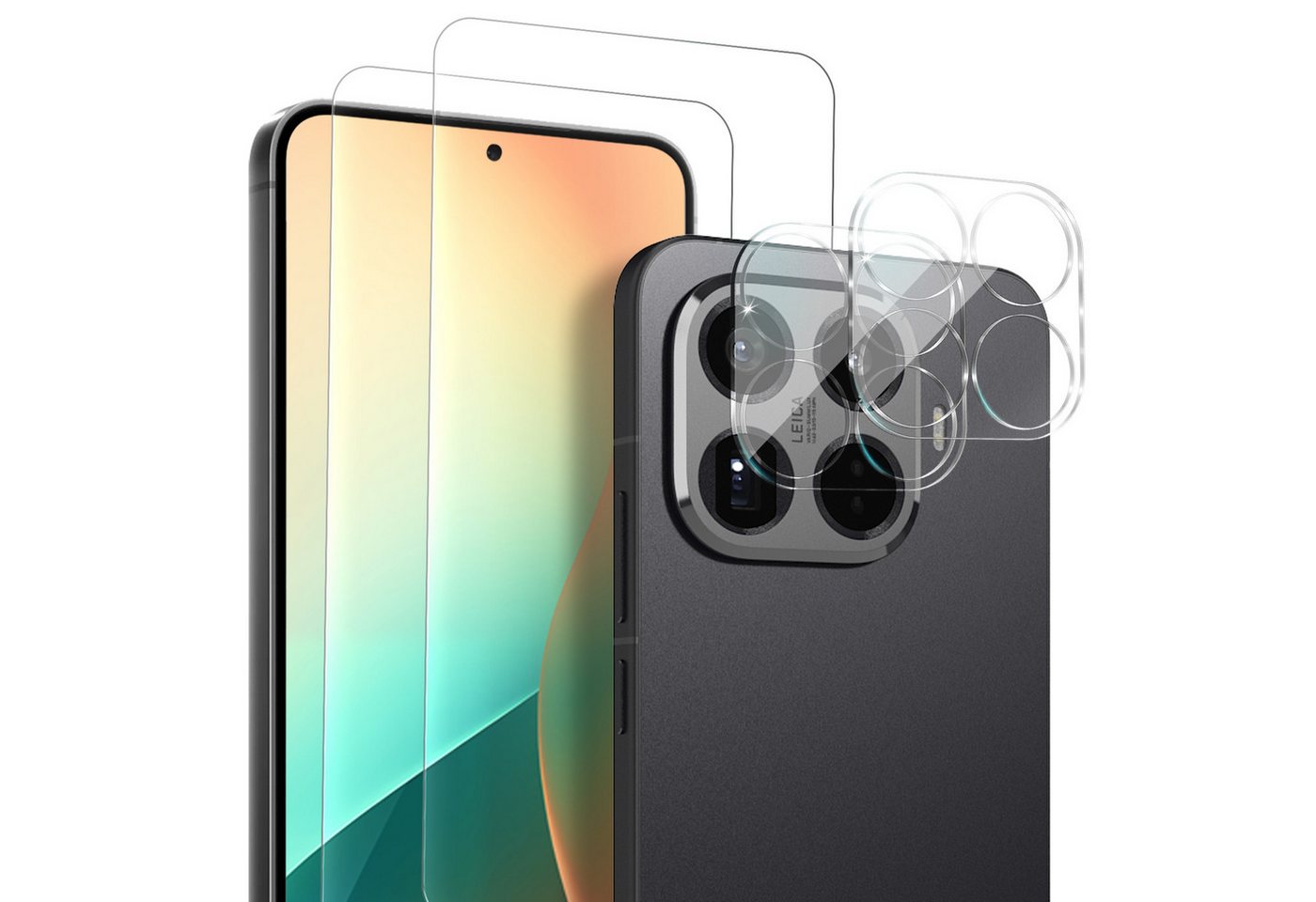 Tec-Expert Displayschutzglas 2x 9H Kamera und Displayglas für Xiaomi 15T Pro für Xiaomi 15T Pro, Kamera + Display Schutzglas, 4 Stück, Kameraschutz, Displayschutz, Schutzglas, kratz- & stoßfest