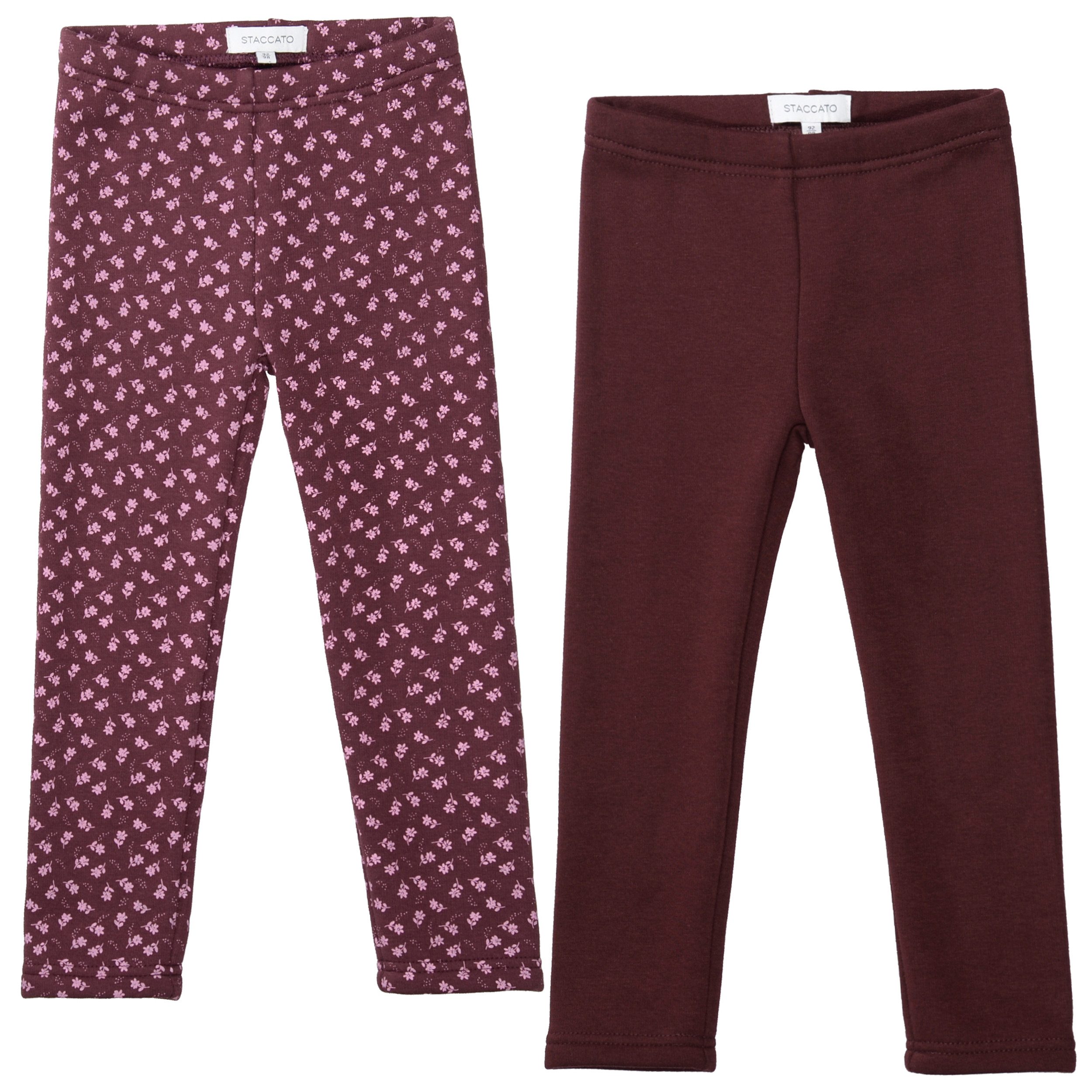 STACCATO Thermoleggings 2er Pack bedruckt und unifarben / Winter-Leggins für Girls