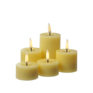 UYUNI Lighting LED-Kerze LED Mini Kerze Thea Uyuni Echtwachs Timer bis 400 Std. H: 7,5cm gelb (1-tlg)