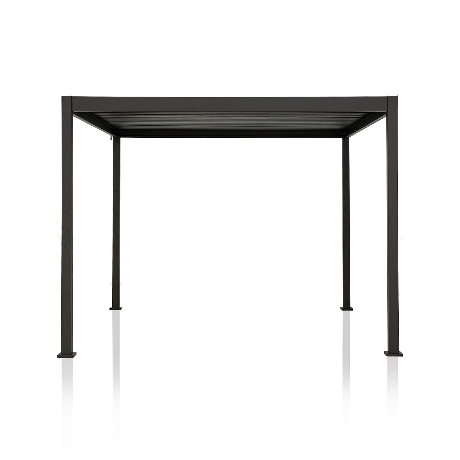 Mirador Pergola 88S 300x360cm Pavillon Terrassenüberdachung Anthrazit, (Packung, 1-tlg), Stahl Anthrazit verstellbares Lamellendach