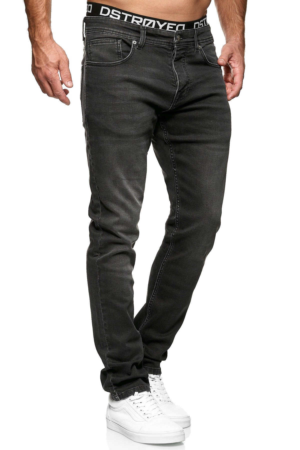 Slim-fit-Jeans MERISH Jeans Herren Destroyed Hose Jeanshose Männer Slim Fit Stretch
