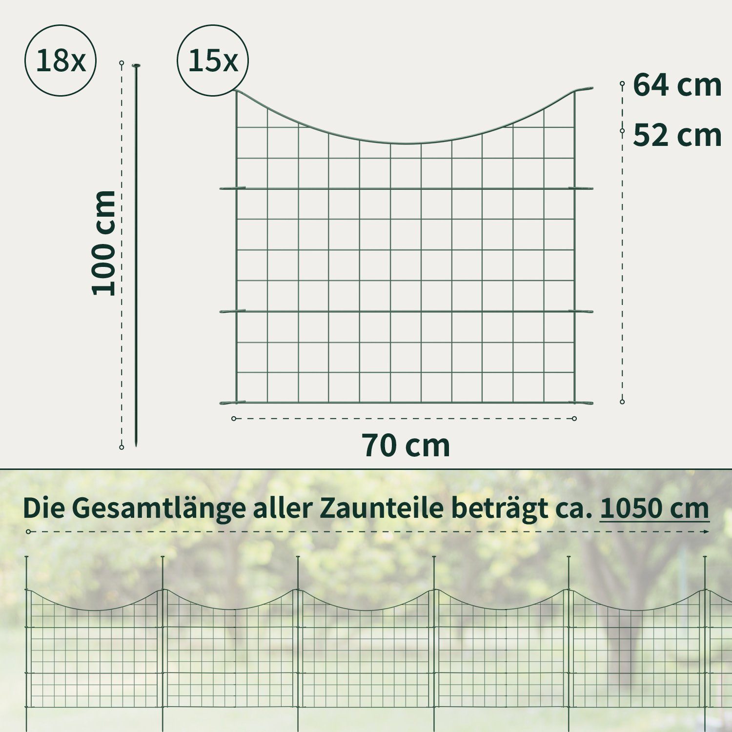 VERDOBA Zaun Teichzaun Gartenzaun Hundezaun - günstig online kaufen