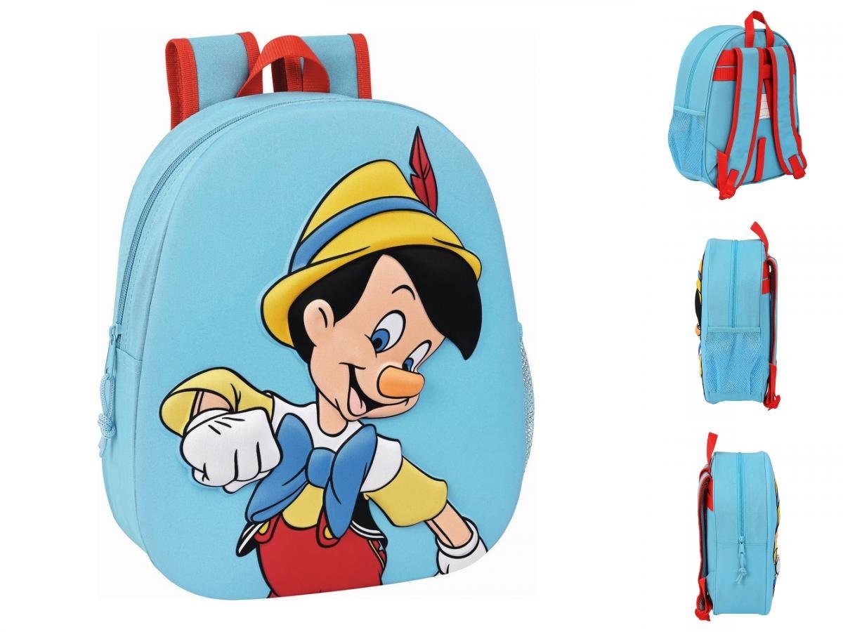 Kinder-Rucksack Hellblau Disney Disney Rucksack Pinocchio Rot 3D