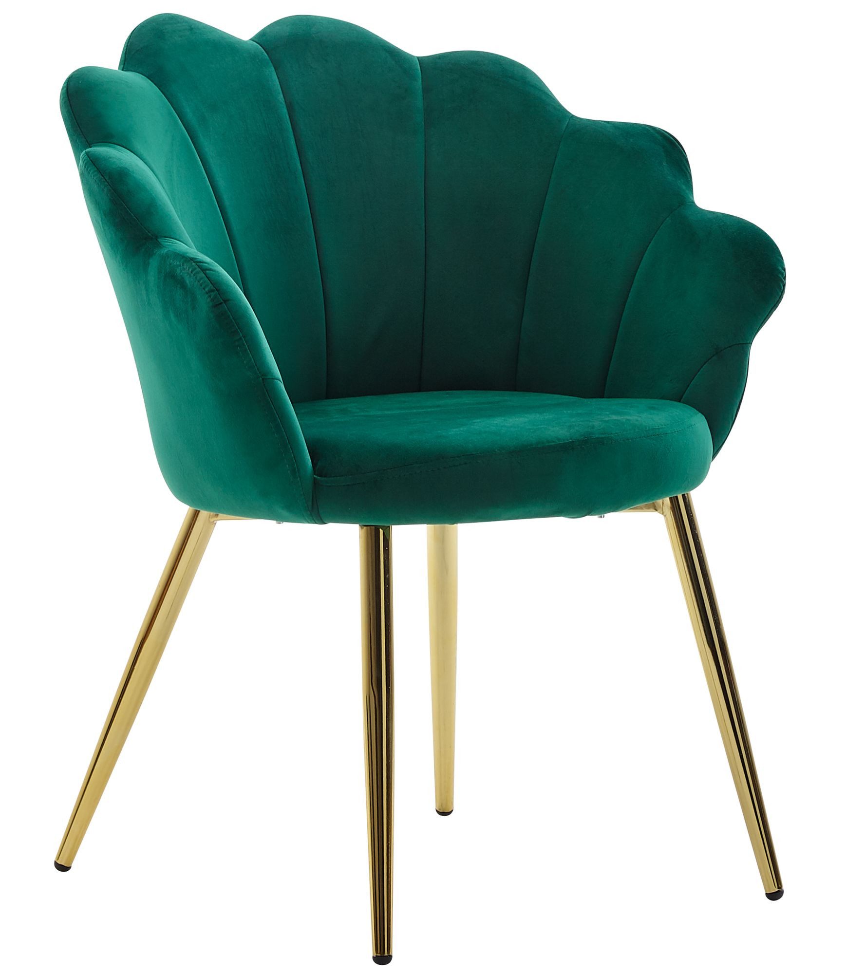FINEBUY Esszimmerstuhl FB29542 (Tulpe Samt Grün günstig online kaufen