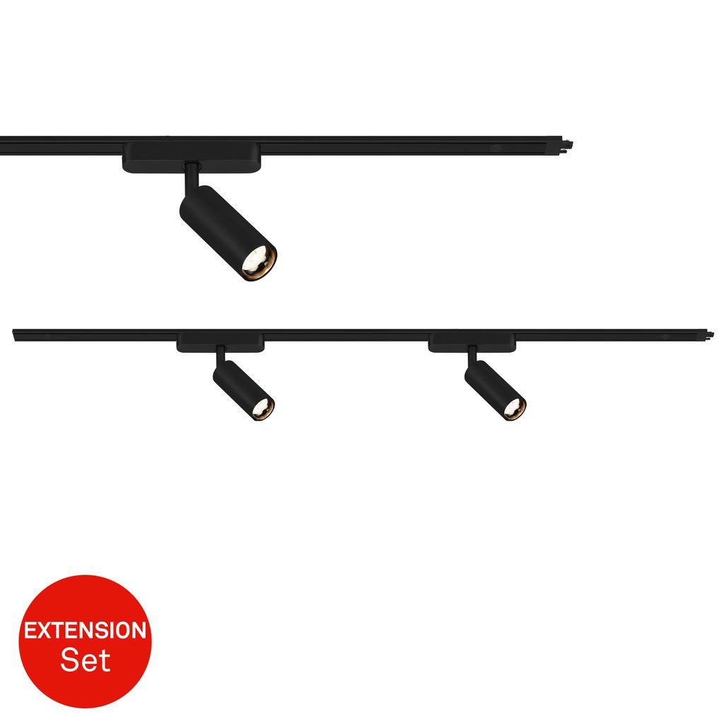 Briloner Leuchten LED Deckenleuchte 8026025, LED fest integriert, Schienensystem Luxtrail 1 m Schwarz 5W Decke Wohnzimmer Büro Küche