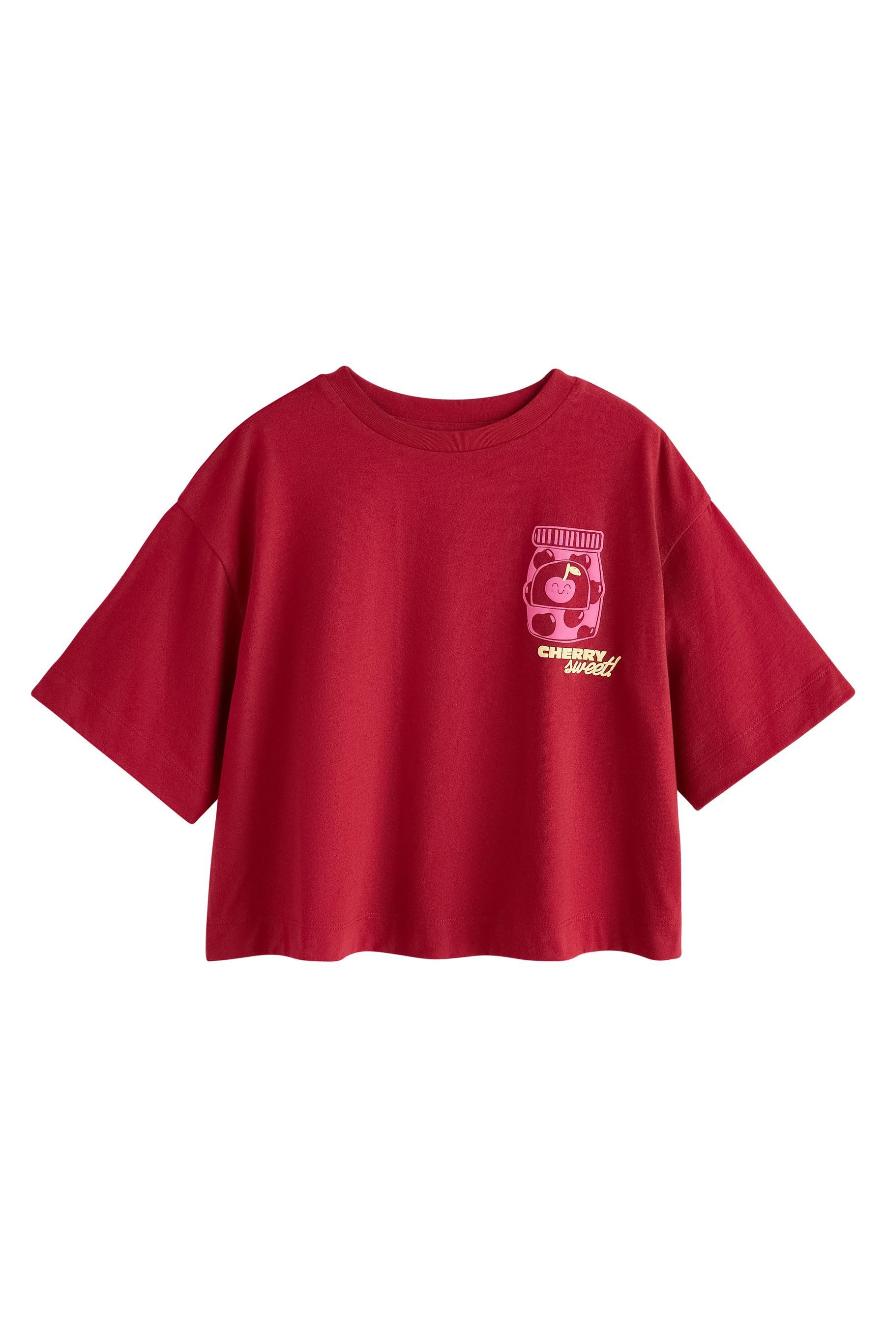 Next Oversize-Shirt Kastiges Oversized Fit T-Shirt mit Grafik (1-tlg)