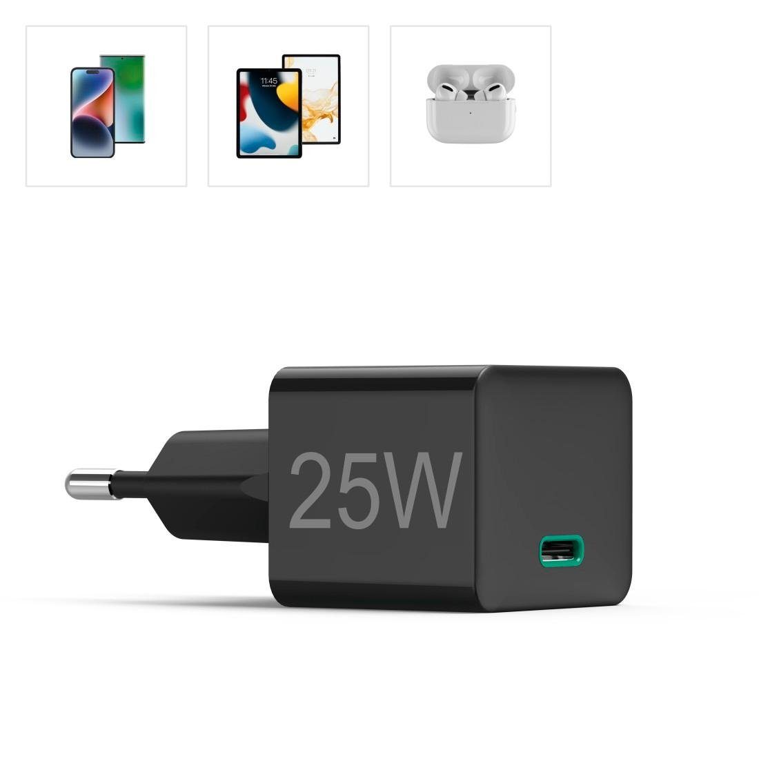 Hama Ladegerät 20 Power mit u. Quick Schnellladegerät USB-Ladegerät Watt, Delivery schwarz Charge