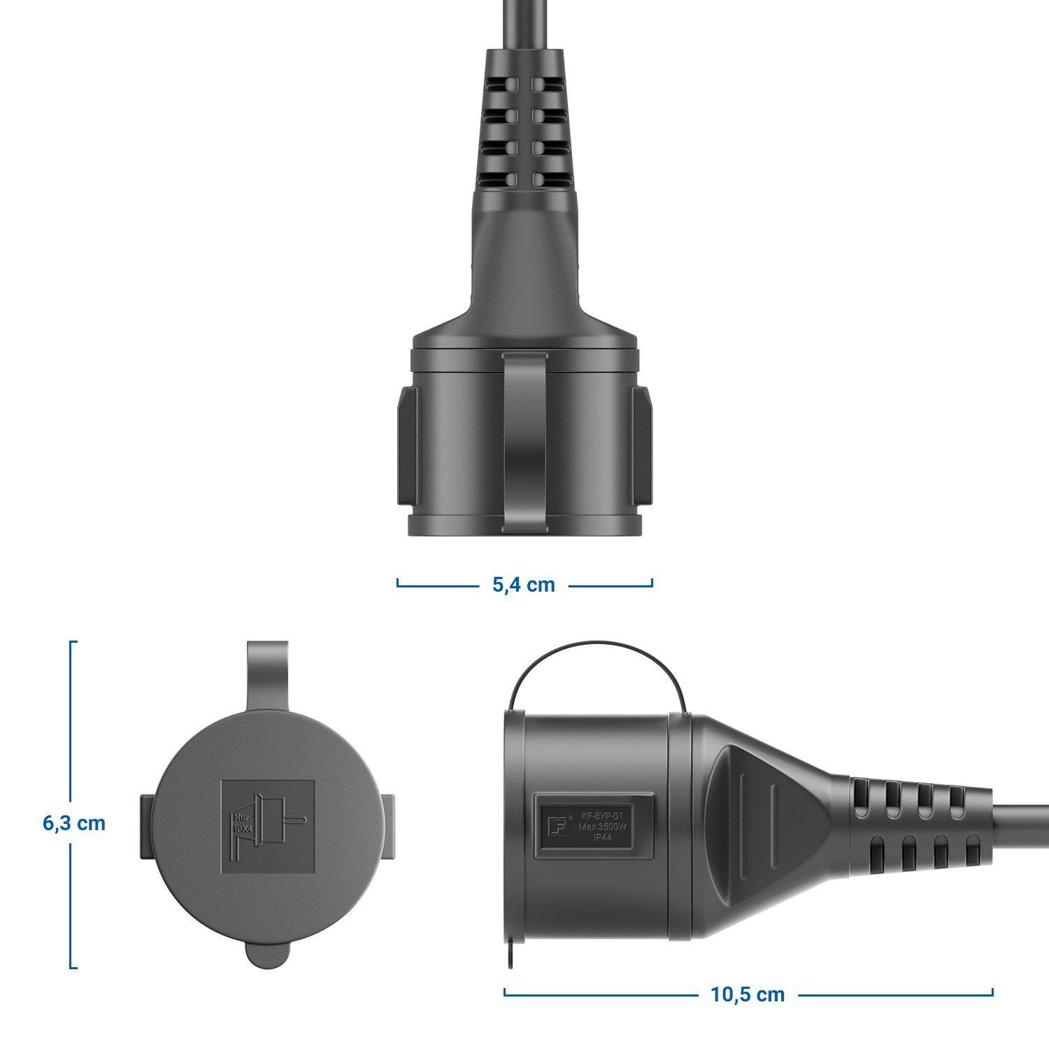 Stromkabel Stromkabel Verlängerungskabel auf 25m Stecker Outdoor deleyCON deleyCON Buchse