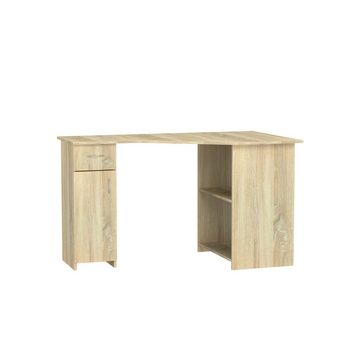 VCM Schreibtisch Holz Eckschreibtisch Schreibtisch Bürotisch Linzia