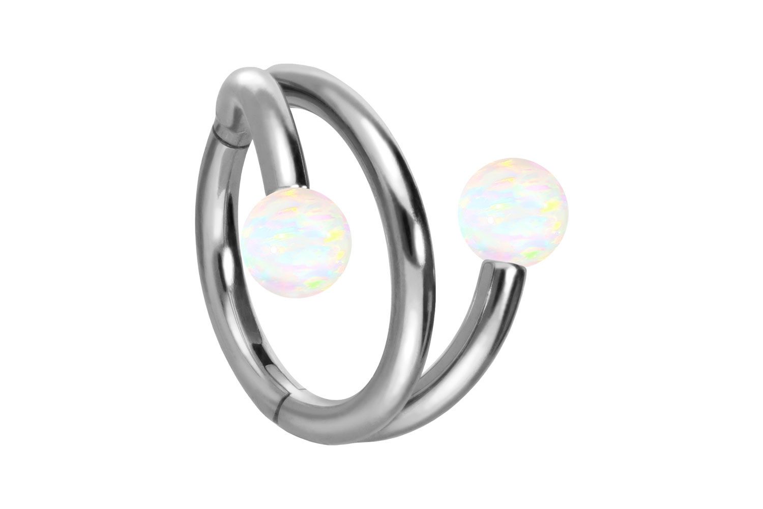PIERCINGLINE Nasenpiercing Titan Segmentring Clicker mit Innengewinde 3 RINGE + 3 SYNTHETSCHE (Clicker, 1-tlg), Ohrpiercing für Conch, Helix, Tragus, Daith, Lobe