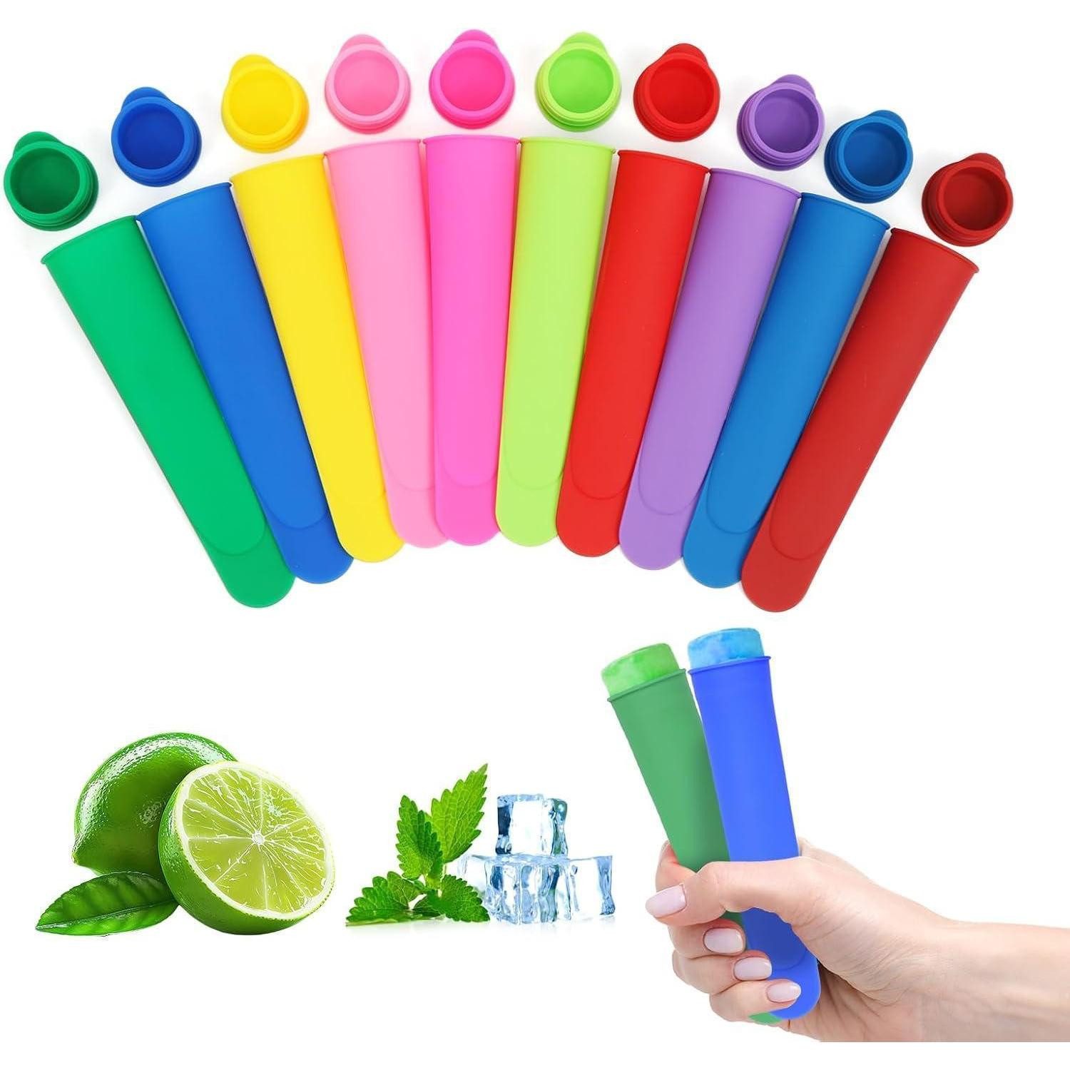 LuxusKollektion Eisform Eisformen Silikon Wassereis Eisförmchen Popsicle BPAfrei Bunt 10stk