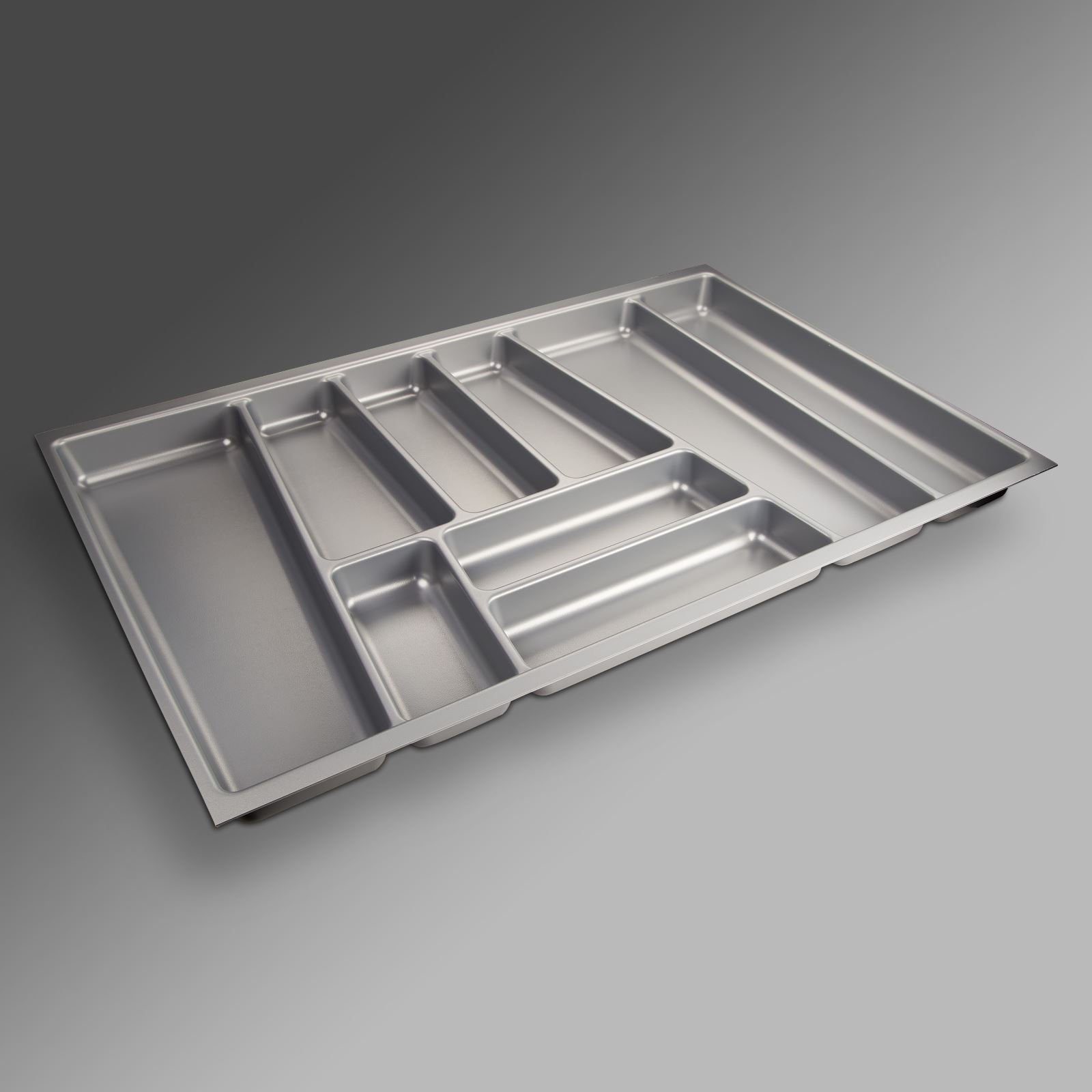 SO-TECH® Besteckeinsatz ORGA-BOX® II Besteckeinsatz silbergrau, für Nobilia Schubladen mit Korpusbreiten 300 - 900 mm