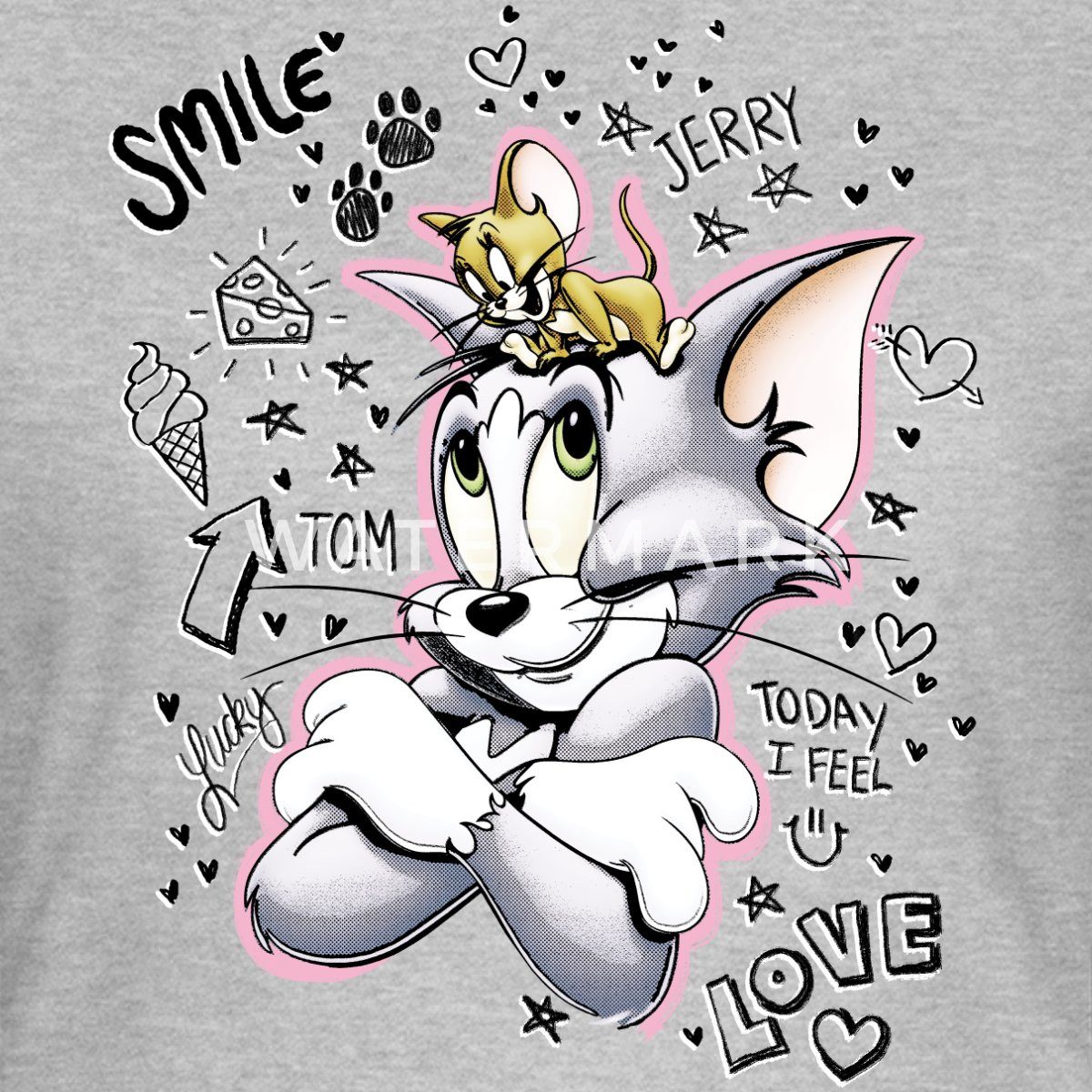 Spreadshirt T-Shirt Tom Und Jerry Skizze Frauen T-Shirt (1-tlg) günstig online kaufen