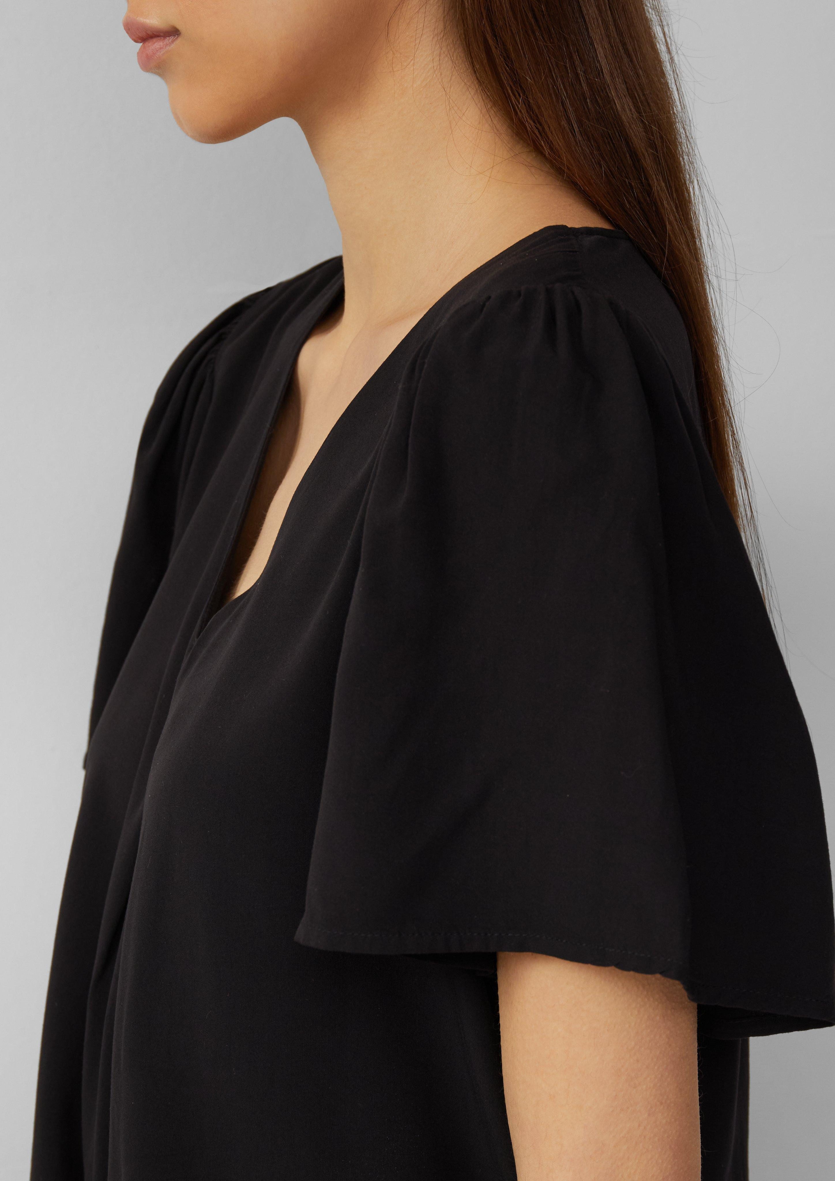 QS Kurzarmbluse Feminine Kurzarmbluse aus Viskose günstig online kaufen