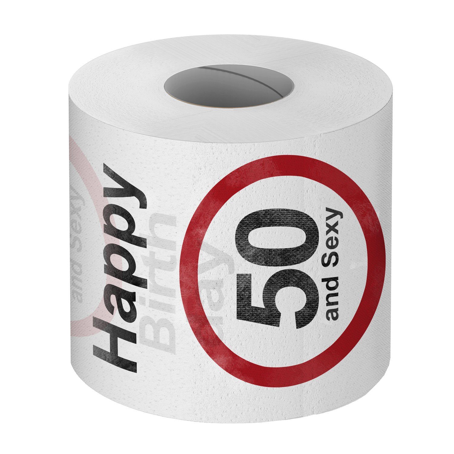 Goods+Gadgets Papierdekoration Lustiges Toilettenpapier 50. Geburtstag – Fun Klopapier Geschenkidee, Toilettenpapier Geschenkartikel