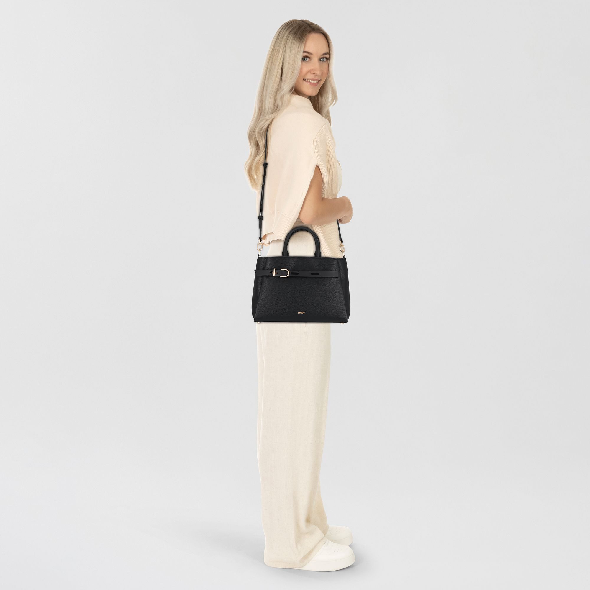 DKNY Henkeltasche Onyx, Leder