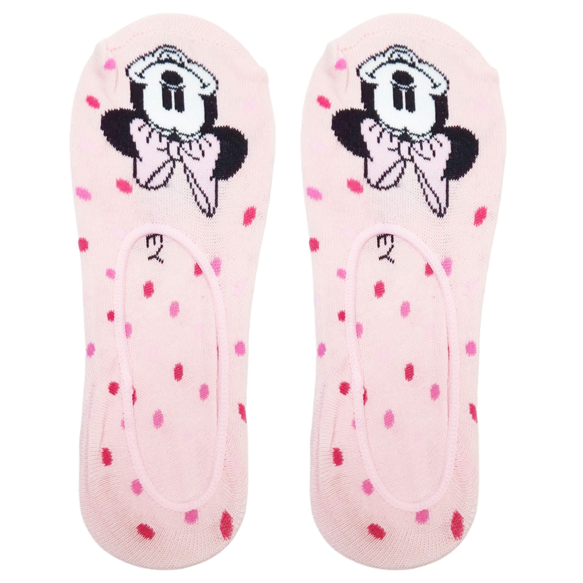 Disney Socken Disney Minnie Maus 2er Set Damen Kurzsocken Füßlingen Gr. 35 bis 42 (2-Paar, Spar-Set)