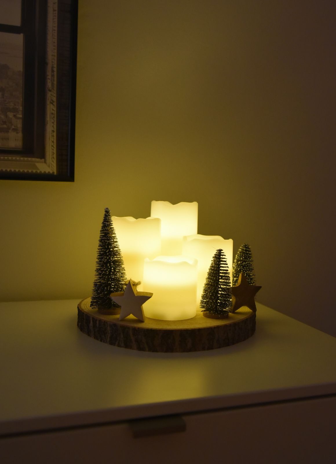 Gravidus LED-Kerze 4 LED Echtwachskerzen flackernd günstig online kaufen