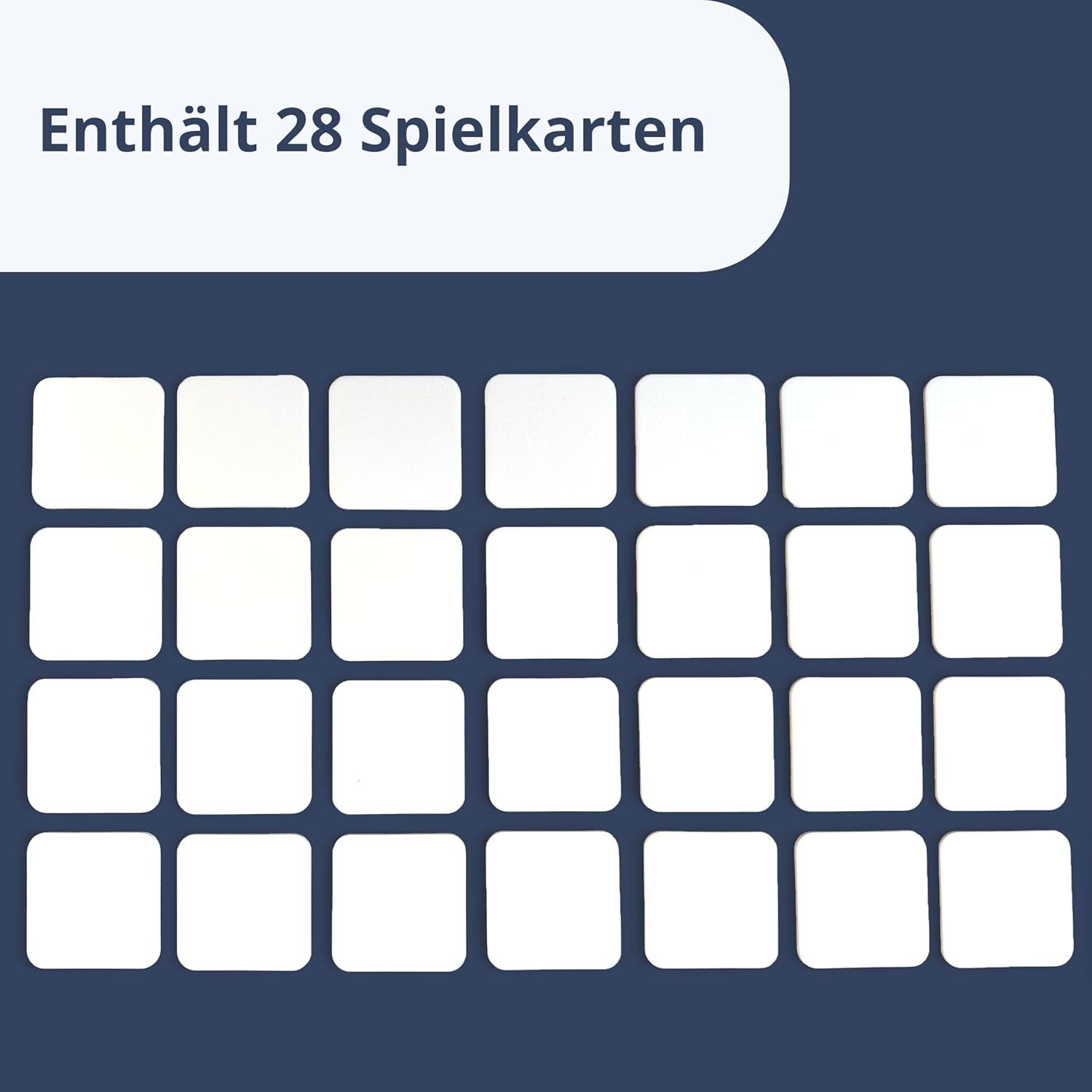 scriptum Lernspielzeug Memory-Spiel zum Selbstgestalten – 28 Blanko-Karten (28-St), aus rein weißem Spezial-Schichtpapier