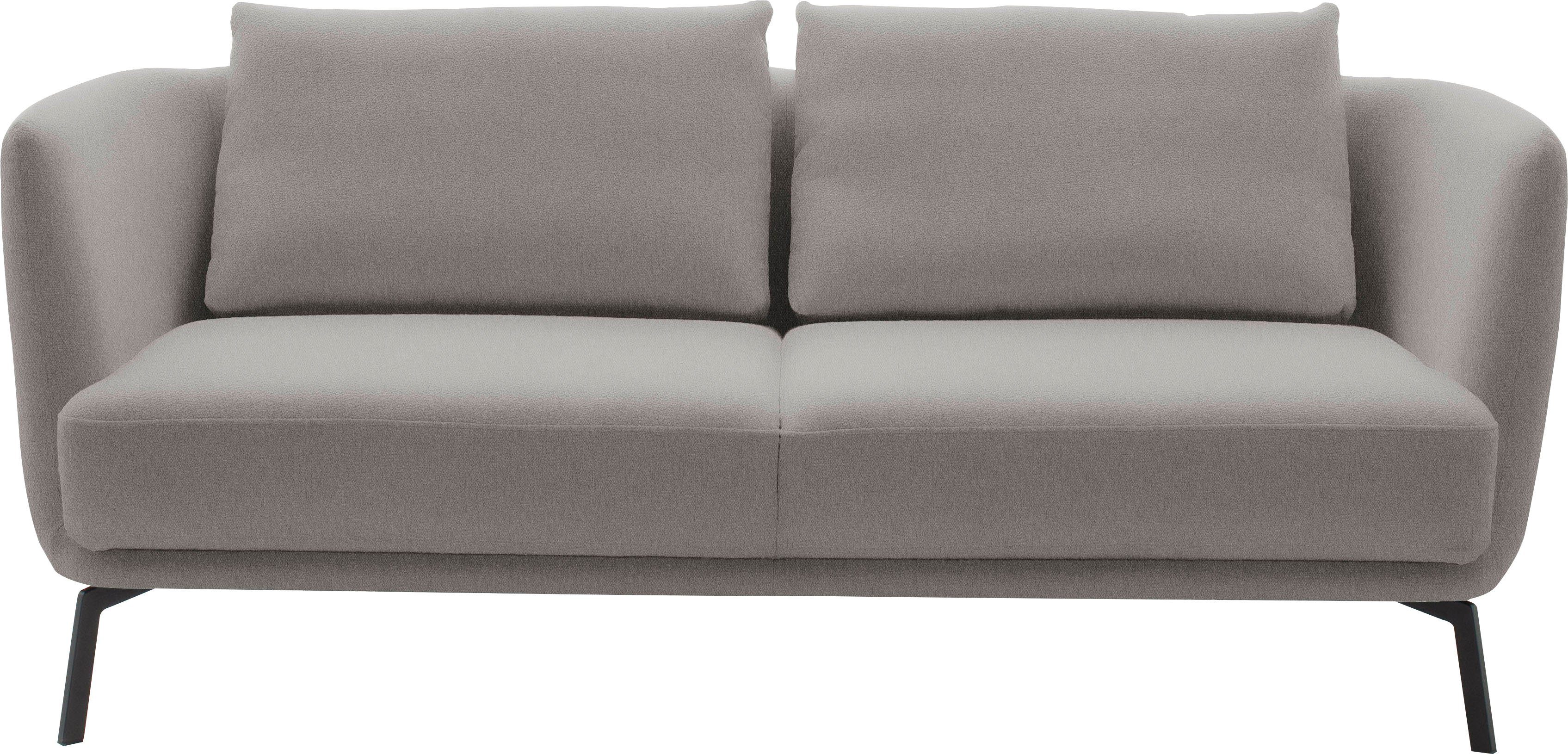 SCHÖNER WOHNEN-Kollektion 2,5-Sitzer Pearl, hochwertig und komfortabel, - 5 Jahre Hersteller-Garantie, auch in Bouclé, Maße (B/H/T): 190/71/91 cm, Füße Metall