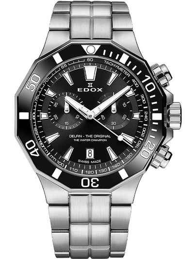 Edox Chronograph Edox 10112-3NM-NIN Delfin Chronograph Herrenuhr 43