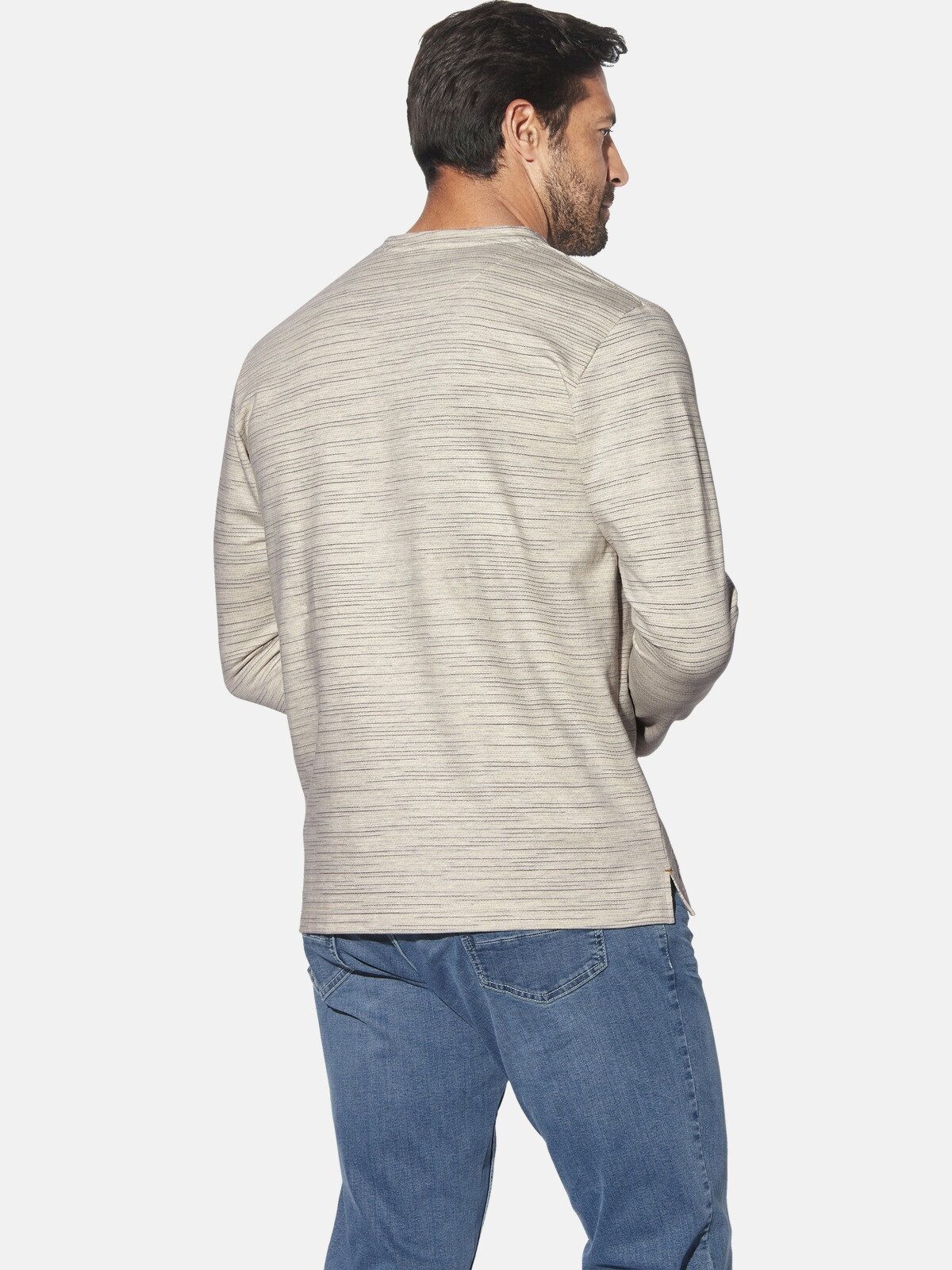 Jan Vanderstorm Sweatshirt MAGNUSGREN mit Strickstreifen günstig online kaufen