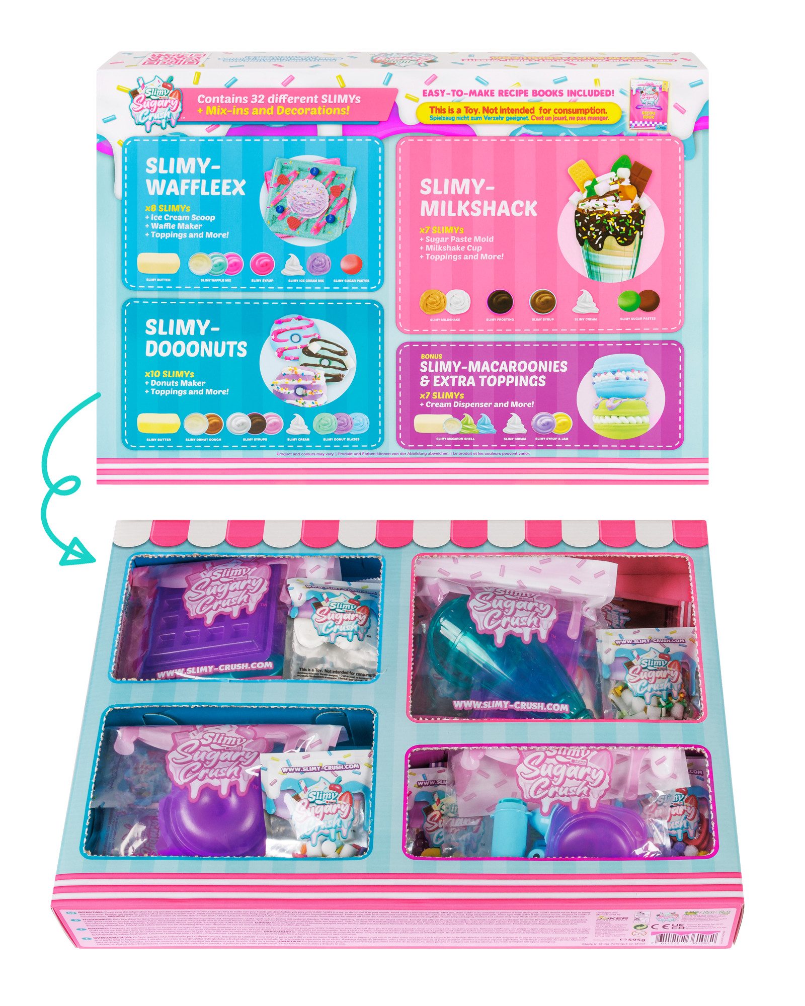 Slimy® Knetform-Set Sugary Crush - Super Creator's Set (1-tlg), Slime und Knete Kreativ-Set zum selber Mischen, Formen und Dekorieren – Bild 2 von 5