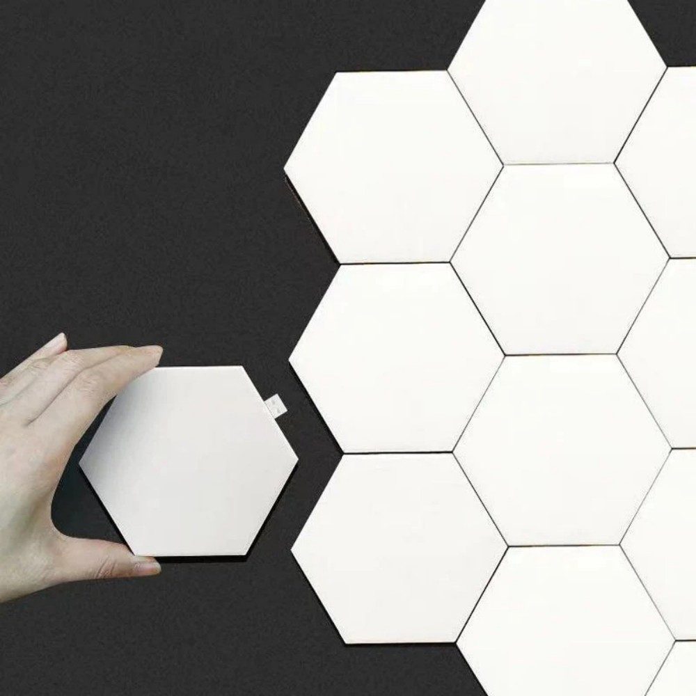 Ophy LED Dekolicht Hexagon LED Panel (Musik Sync, RGB) – Smart Wandlampe, mit Bluetooth-App & Fernsteuerung – Ambient-Licht für Gaming
