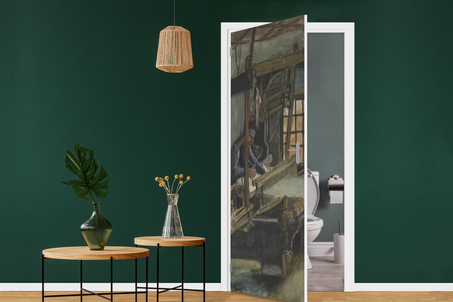 Türaufkleber, - van Weber bedruckt, Vincent Fototapete MuchoWow 75x205 cm Matt, (1 Tür, für Türtapete St), Gogh,