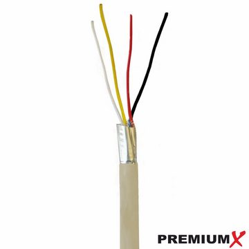 PremiumX 100m Telefonkabel 2x2x0,6mm 4 Adern Telefonleitung + Abisolierer TV-Kabel
