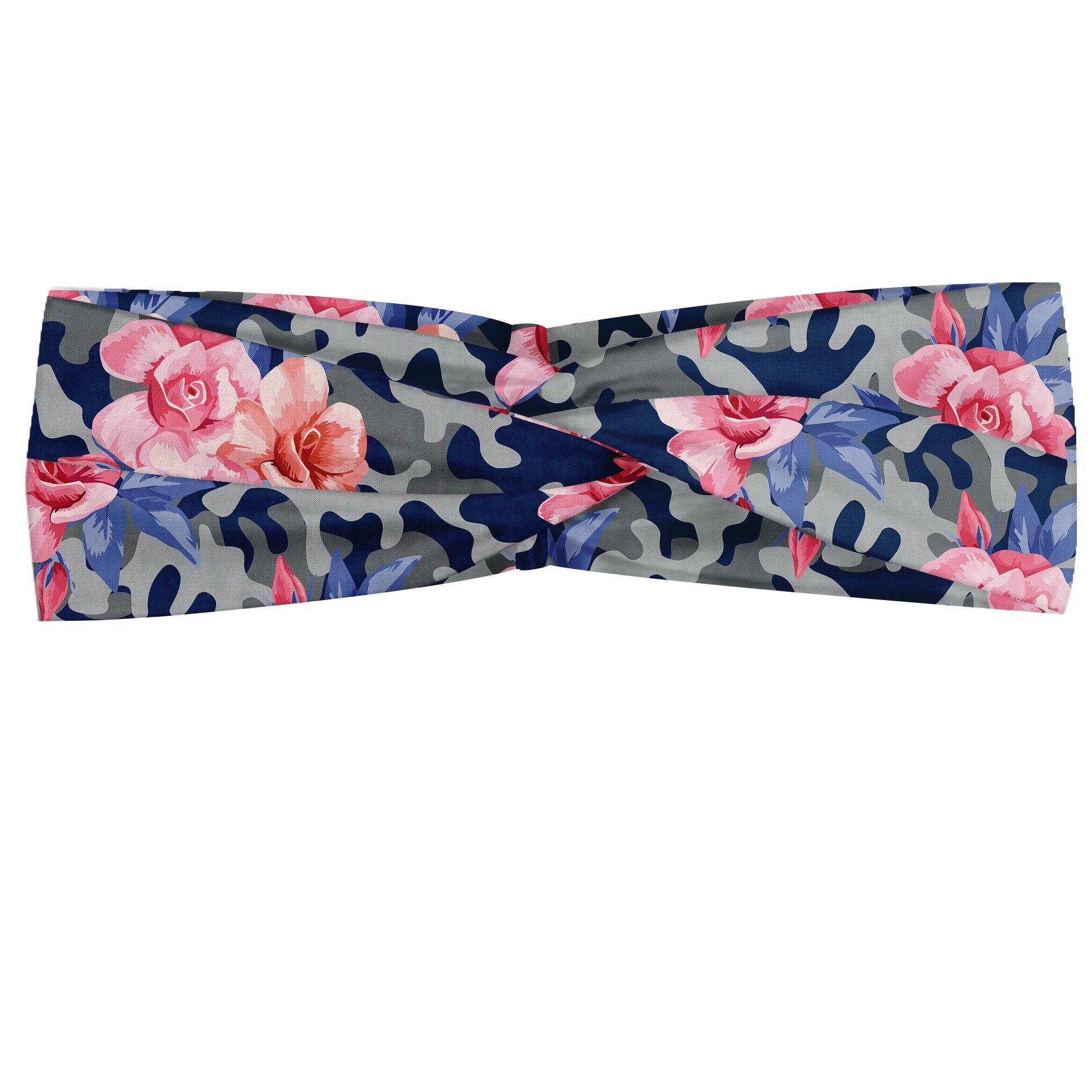 Abakuhaus Stirnband Elastisch und Angenehme alltags accessories viktorianisch Rosa Rosen Retro Camo