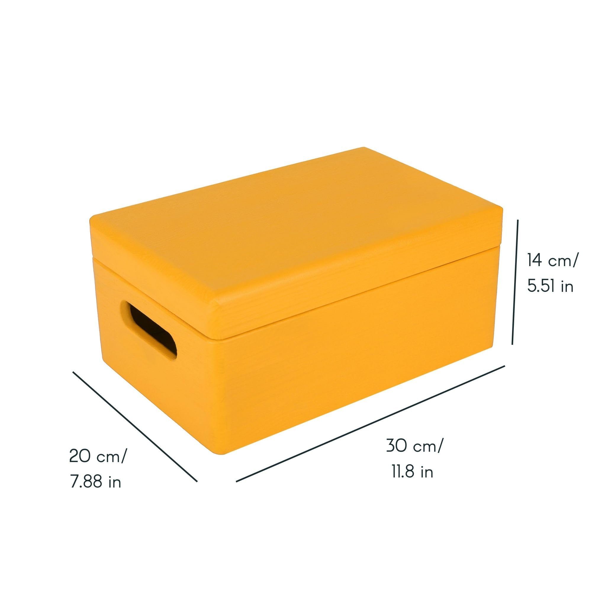 Creative Deco Holzkiste mit Deckel 30x20x14 cm (1cm) Erinnerungsbox