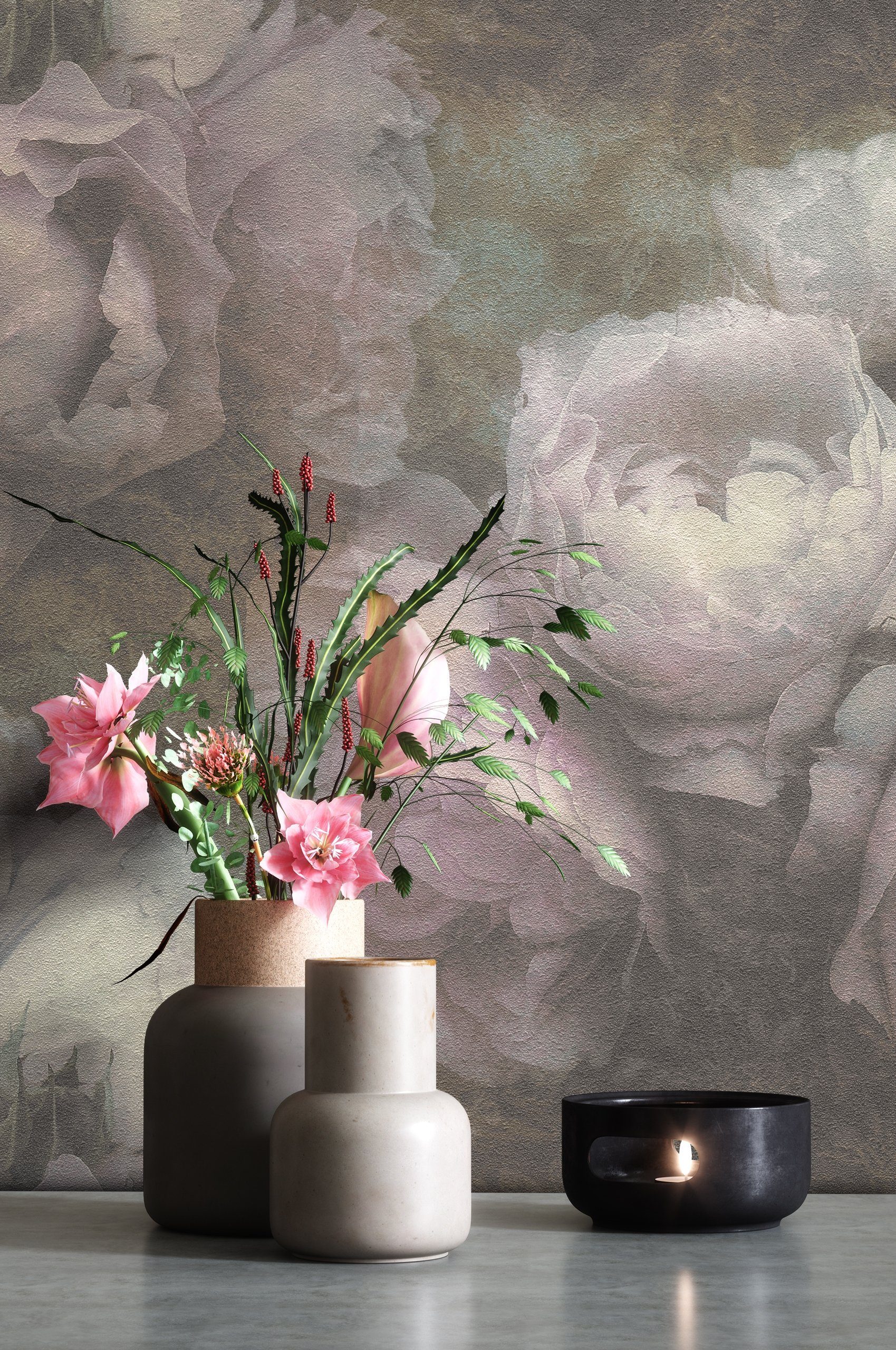 Newroom Vliestapete, Rosa Tapete Blumen Floral günstig online kaufen