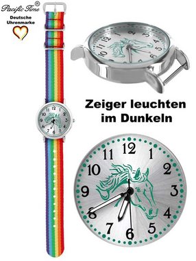 Pacific Time Quarzuhr Kinder Armbanduhr Pferd türkis Wechselarmband, Mix und Match Design - Gratis Versand