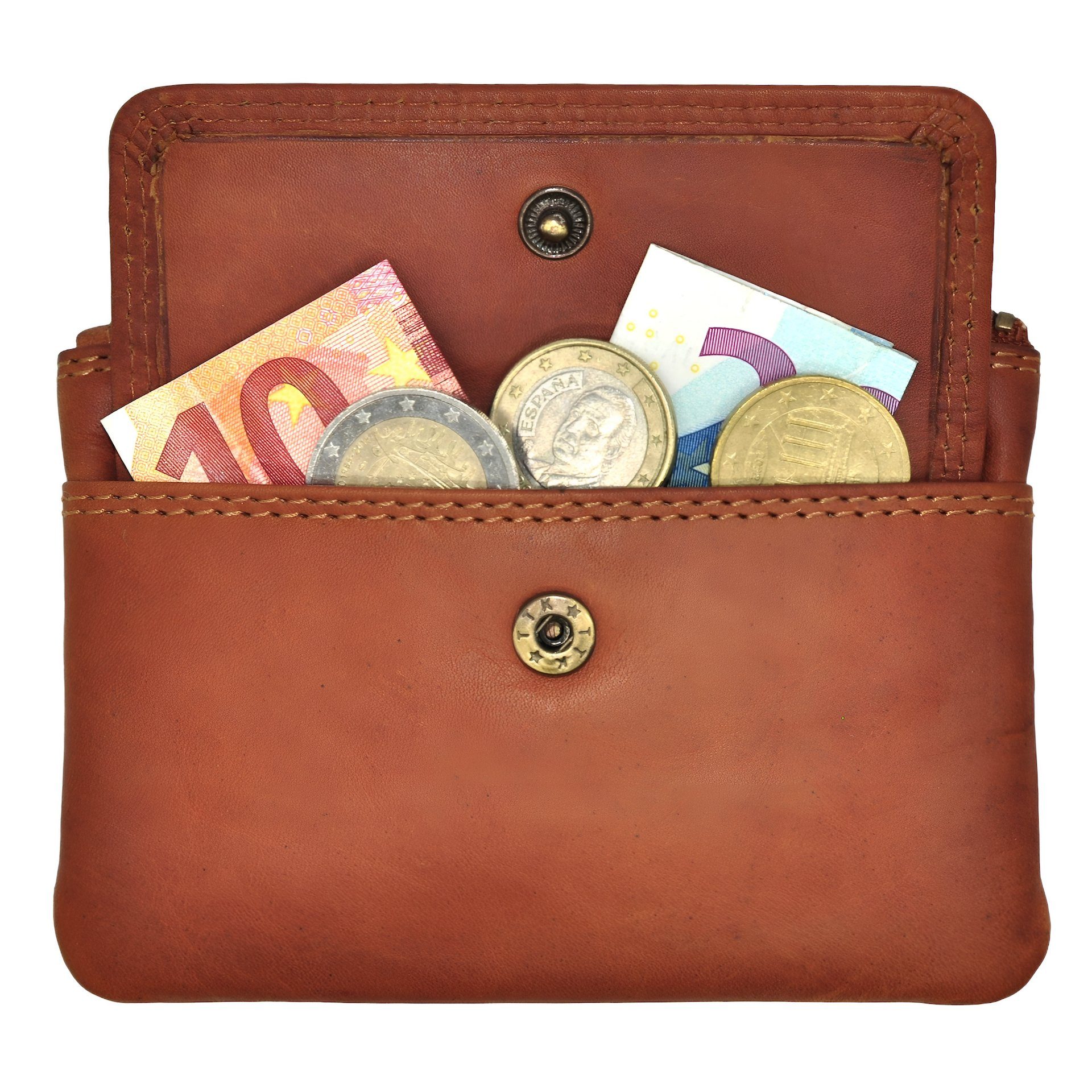 Benthill Schlüsseltasche Echt Leder Schlüsseletui Klein Schlüsselmäppchen Damen & Herren, Münzfach Reißverschlussfach Inklusive Münzfach